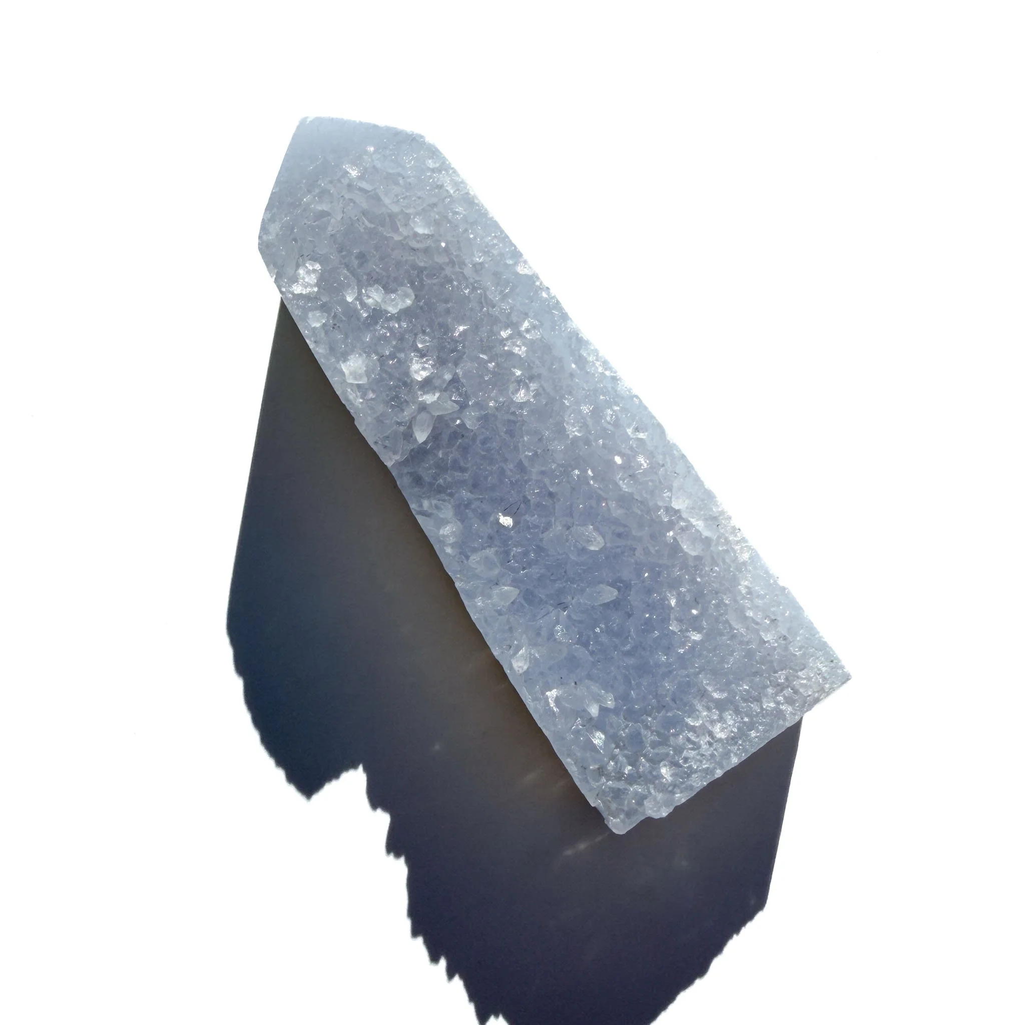 Blue Chalcedony Druzy Crystal Tower