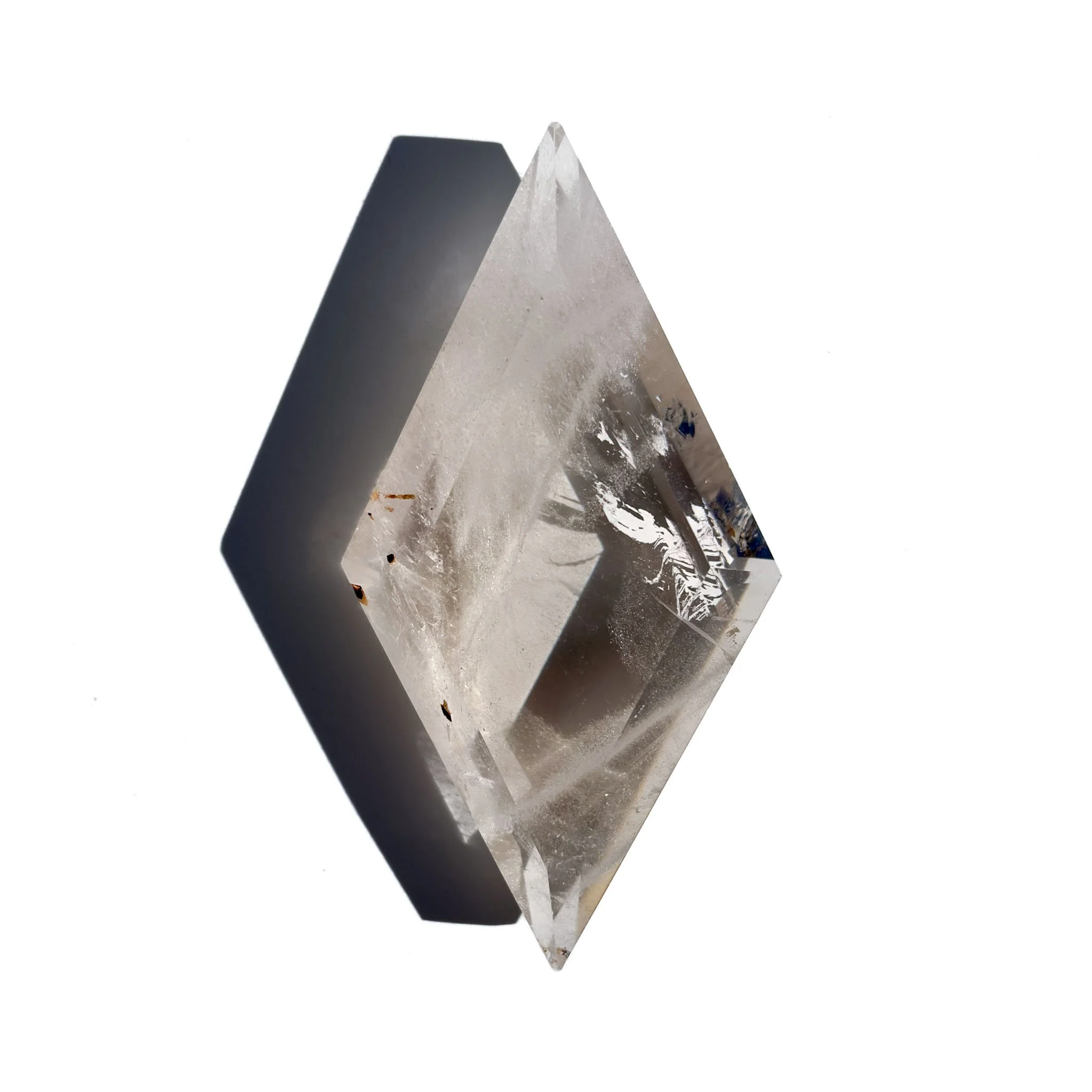 Clear Quartz Diamond Shaped Faceted Crystal Rhombus-2.jpg