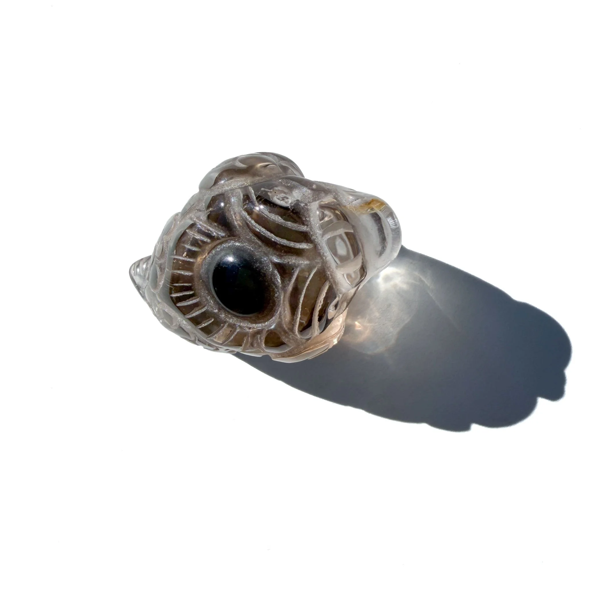 Smoky Quartz Mini Crystal Money Toad- The Guardian-2.jpg