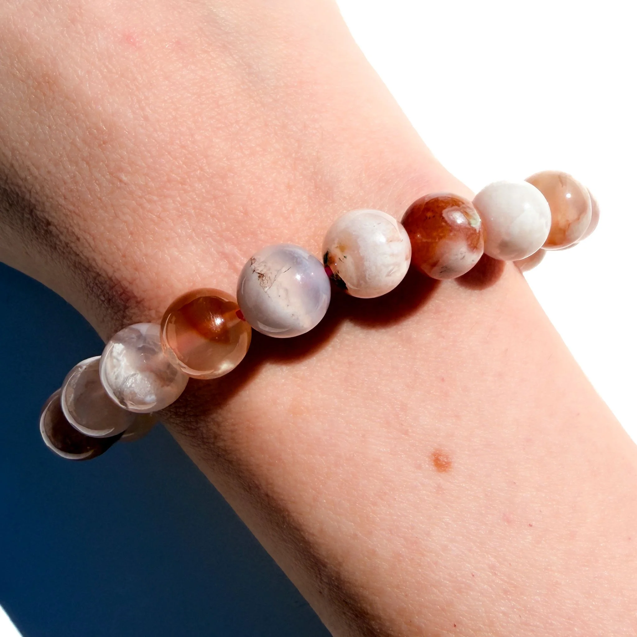 Flower Agate Crystal Bracelet: Creativity & Growth