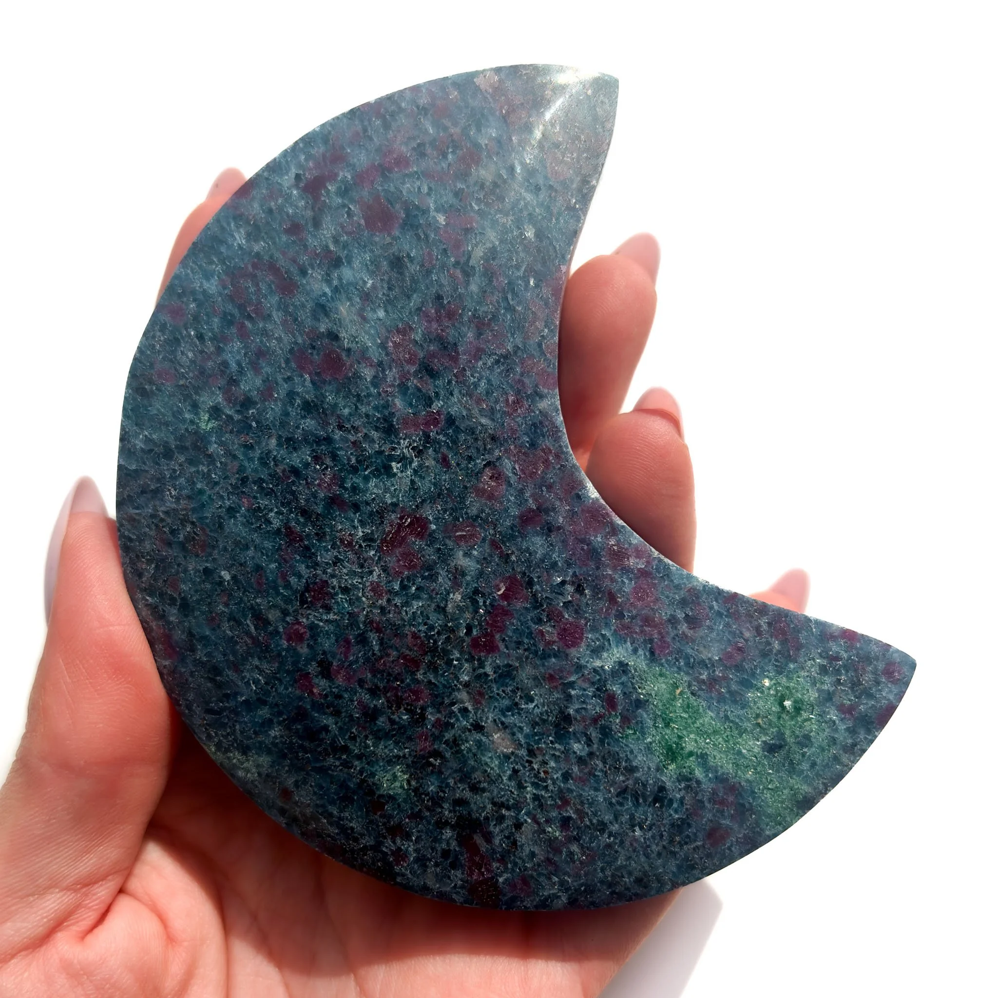 Ruby Zoisite With Blue Kyanite Crystal Moon- Option B-3.jpg