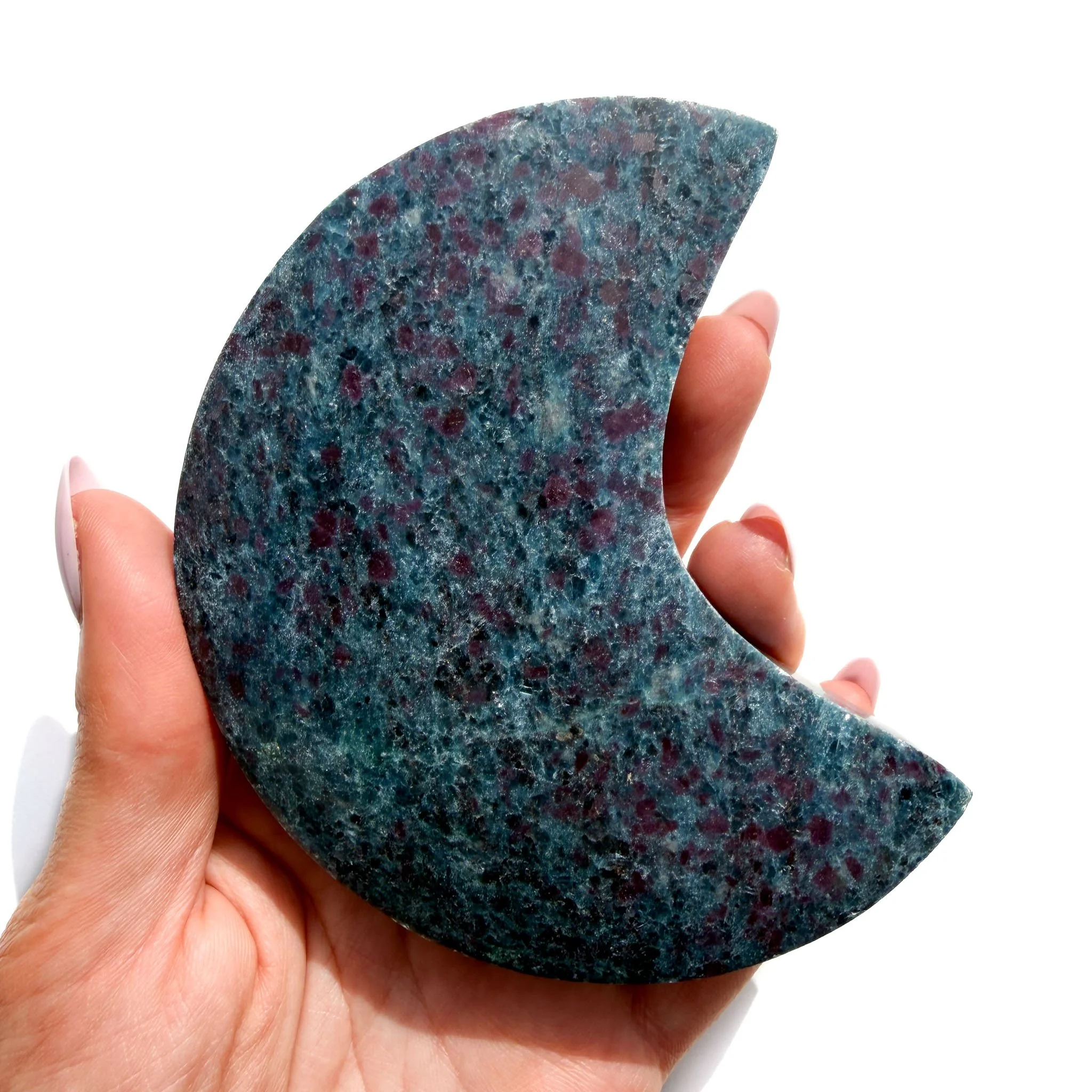Ruby Zoisite With Blue Kyanite Crystal Moon- Option A-3.jpg