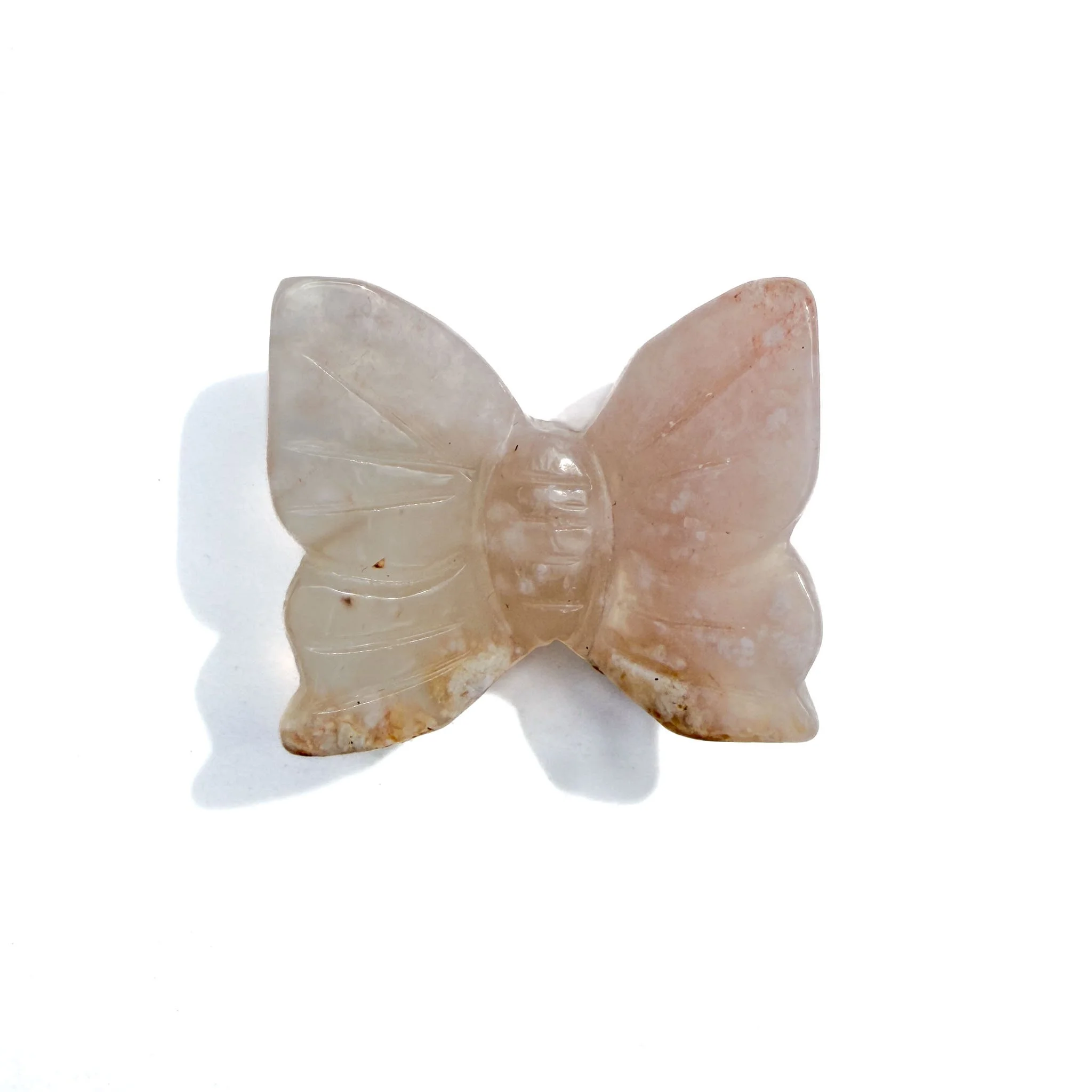 Sakura Flower Agate Crystal Butterfly