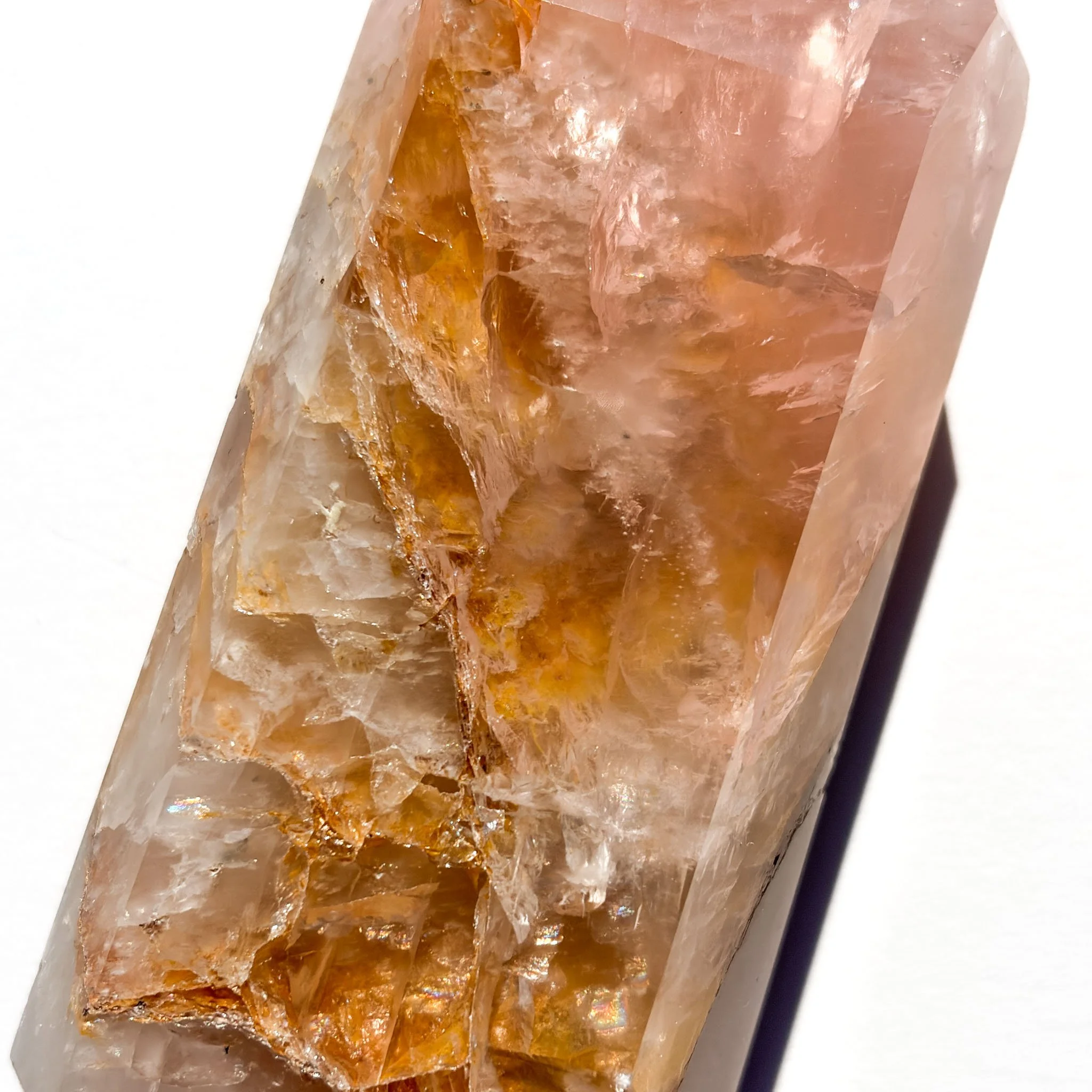Rose Quartz & Golden Healer Crystal Tower- Option A-6.jpg