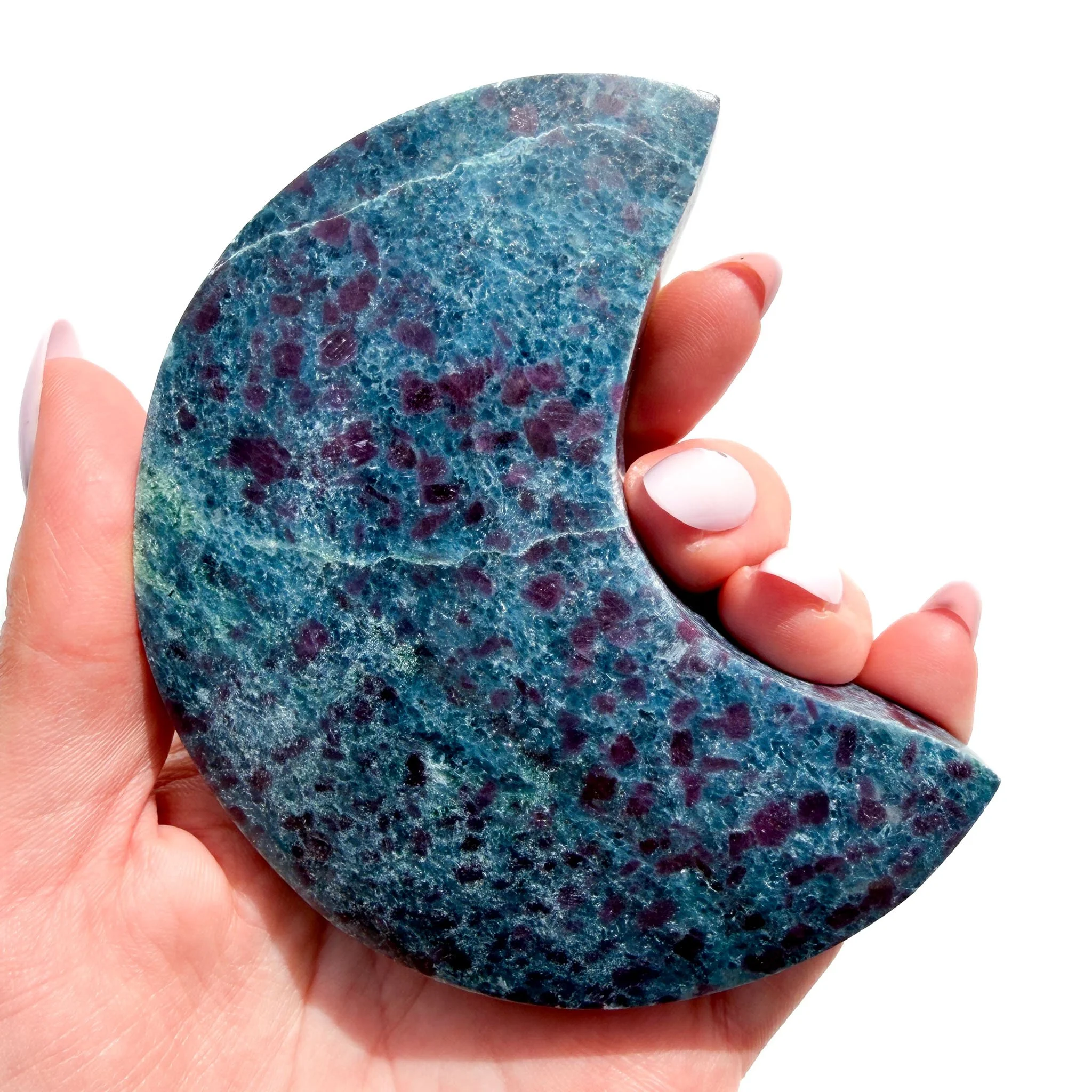 Ruby Zoisite With Blue Kyanite Crystal Moon- Option E-3.jpg
