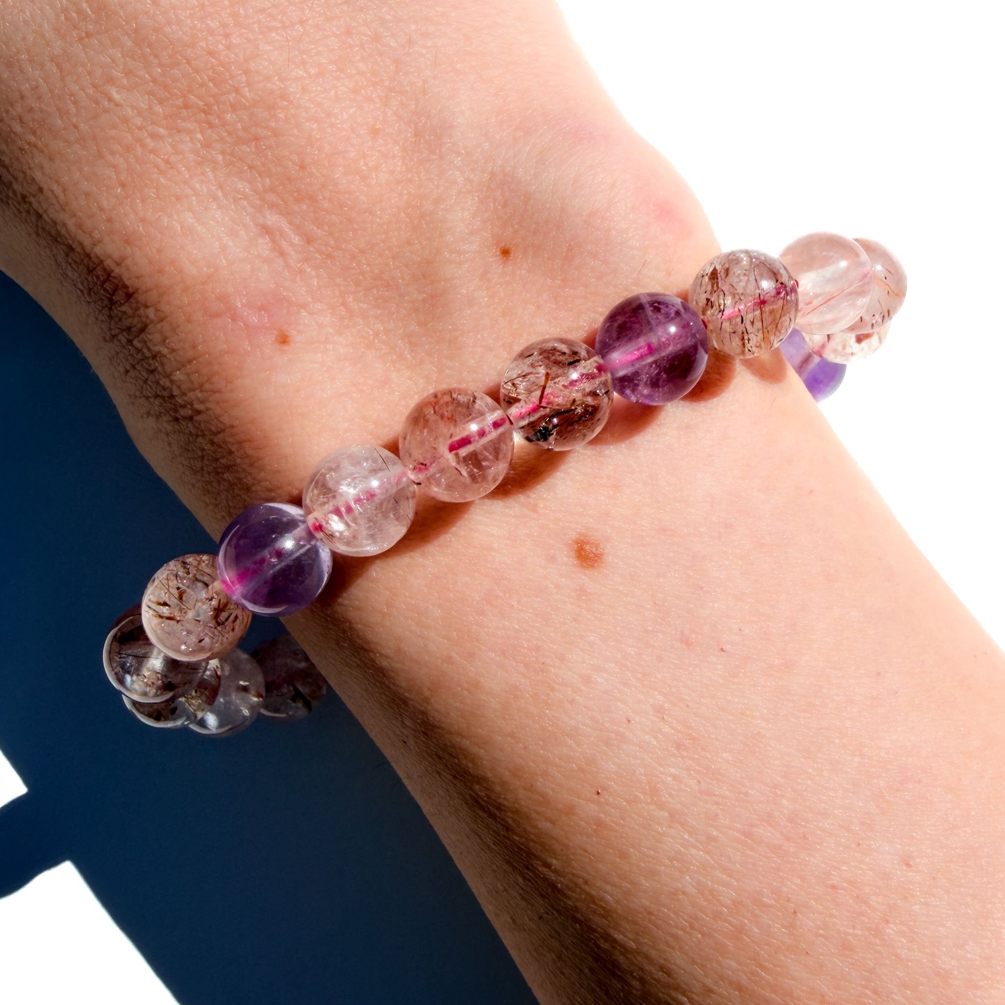 Amethyst With Mica & Rutile Quartz Crystal Bracelet- Clarity & Direction-2.jpg