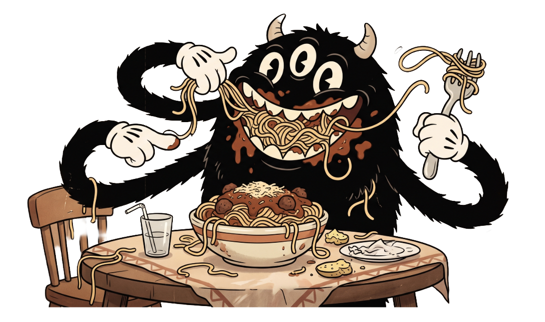 Pasta Eating Monster