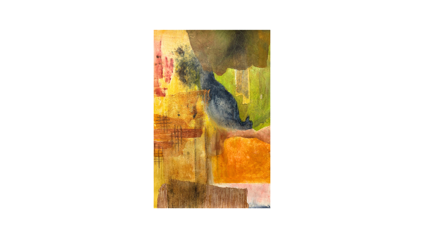 De la tierra, Mixed media on paper, 19.5” x 29.5”