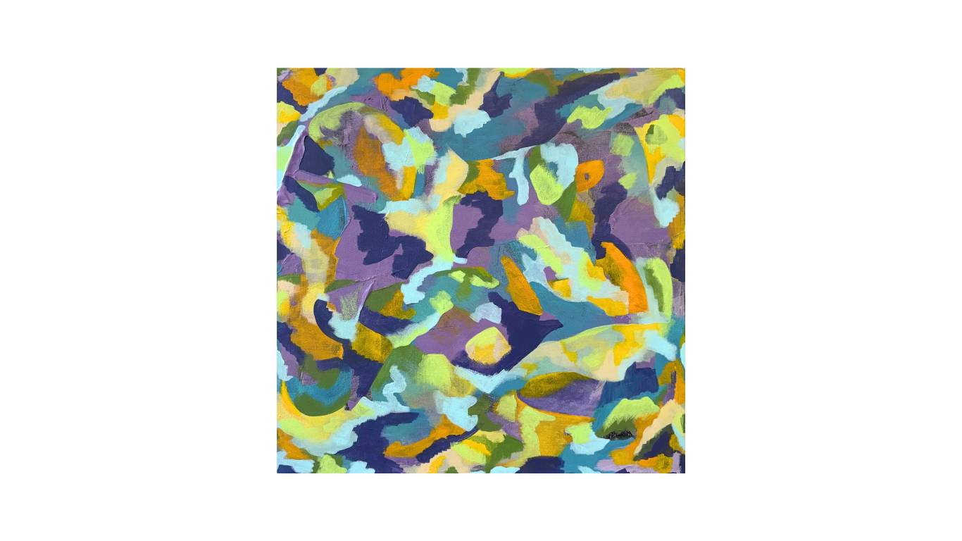 Brisa florida I, Mixed media on canvas, 20” x 20”, 2026
