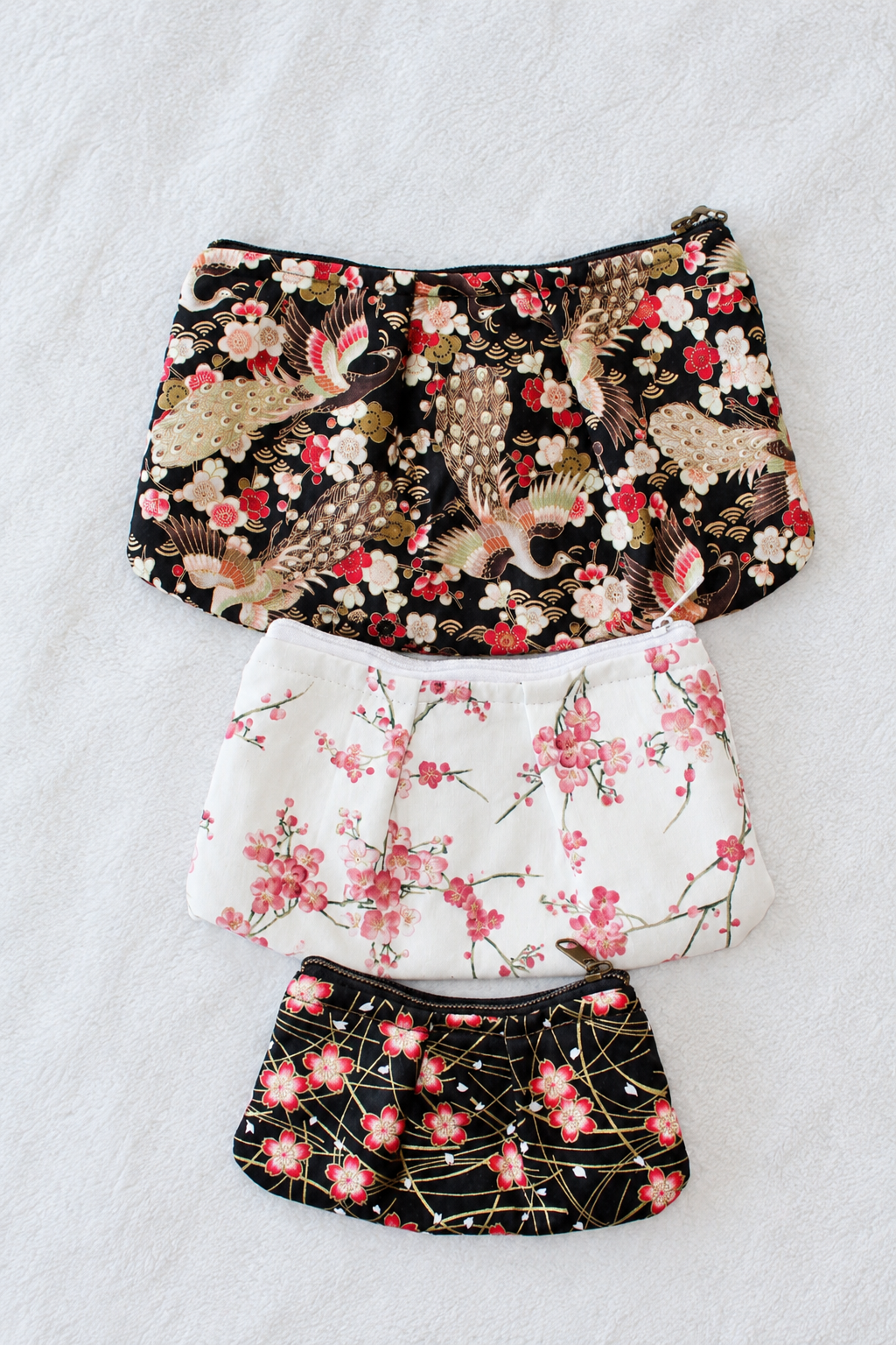 Oriental Pleated Pouches