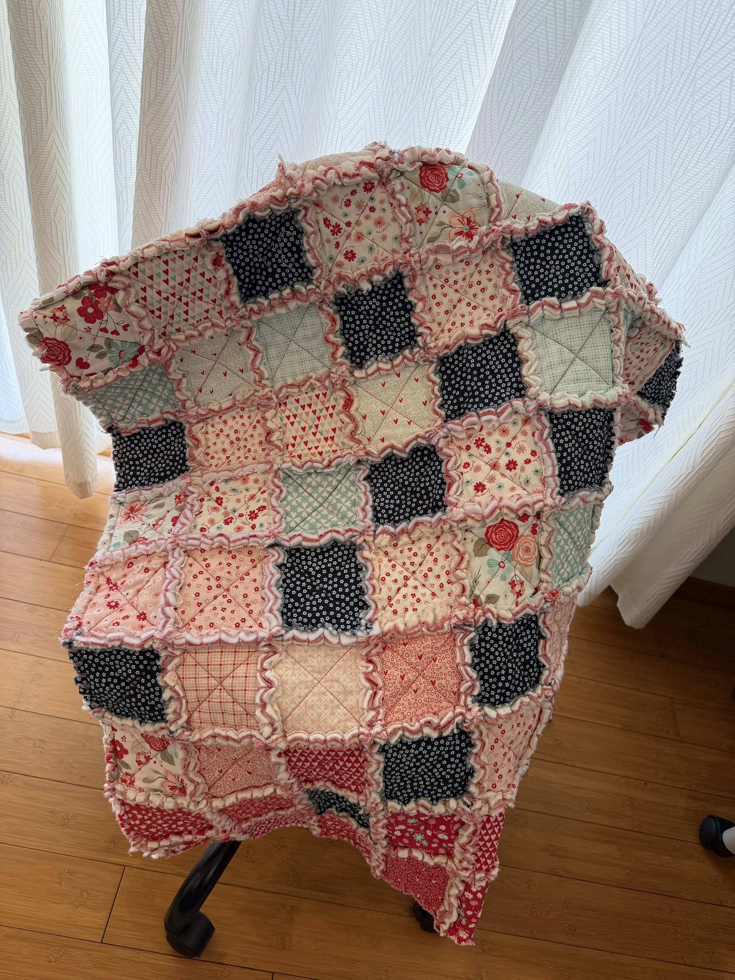 Rag Quilt Throw Blanket