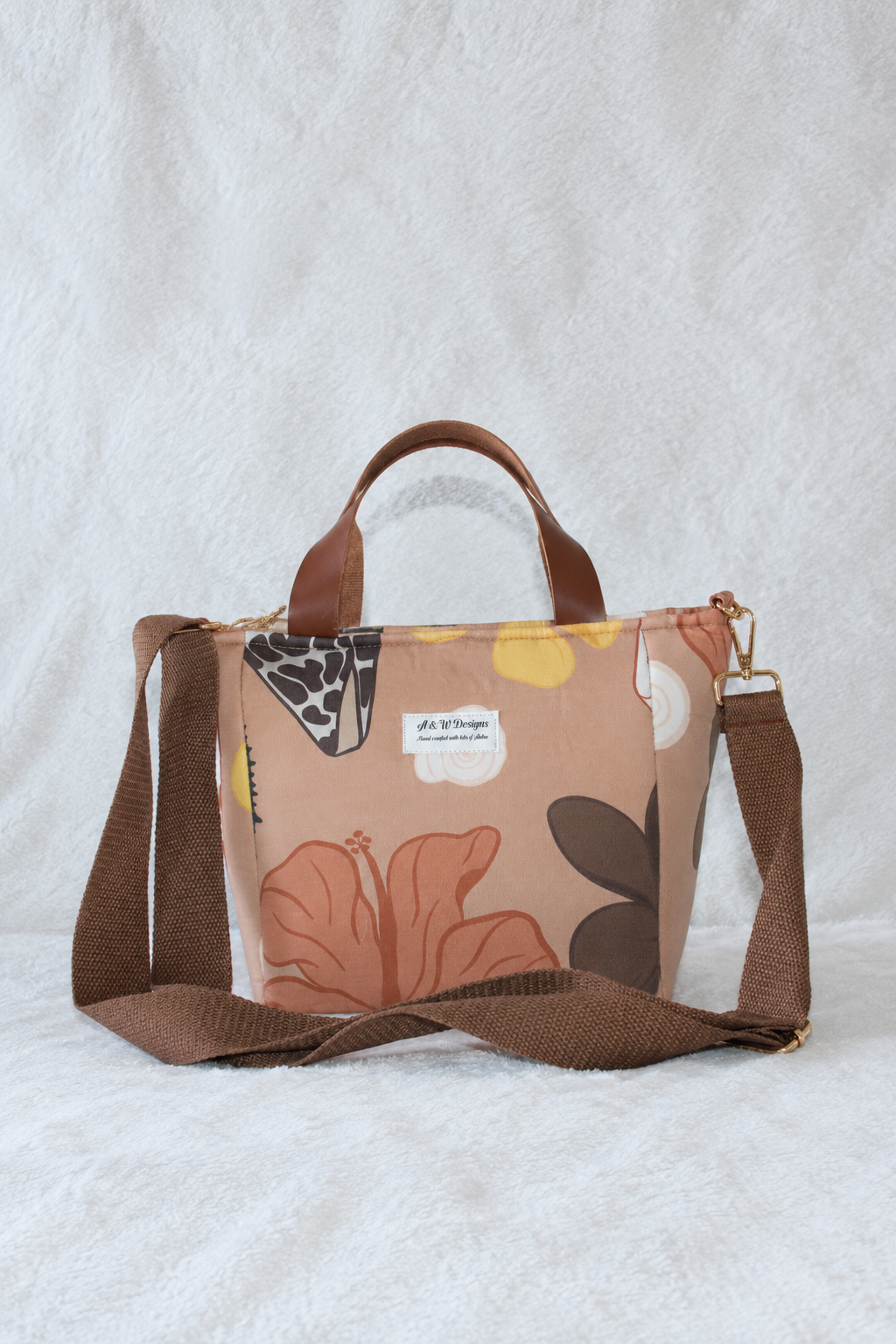 Floral & Shell Mini Cross Body Purse