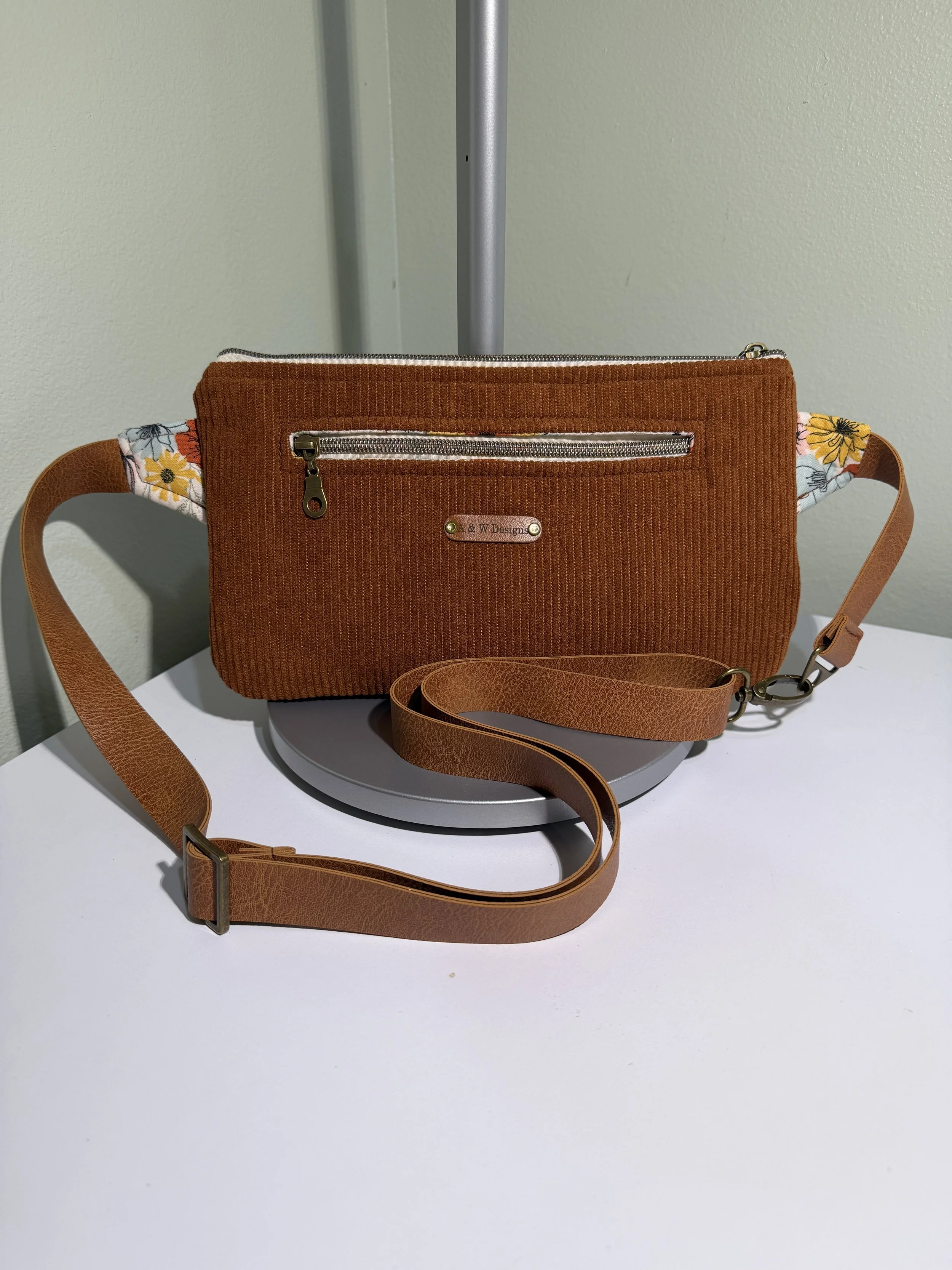 Rust Brown Corduroy Fanny Pack