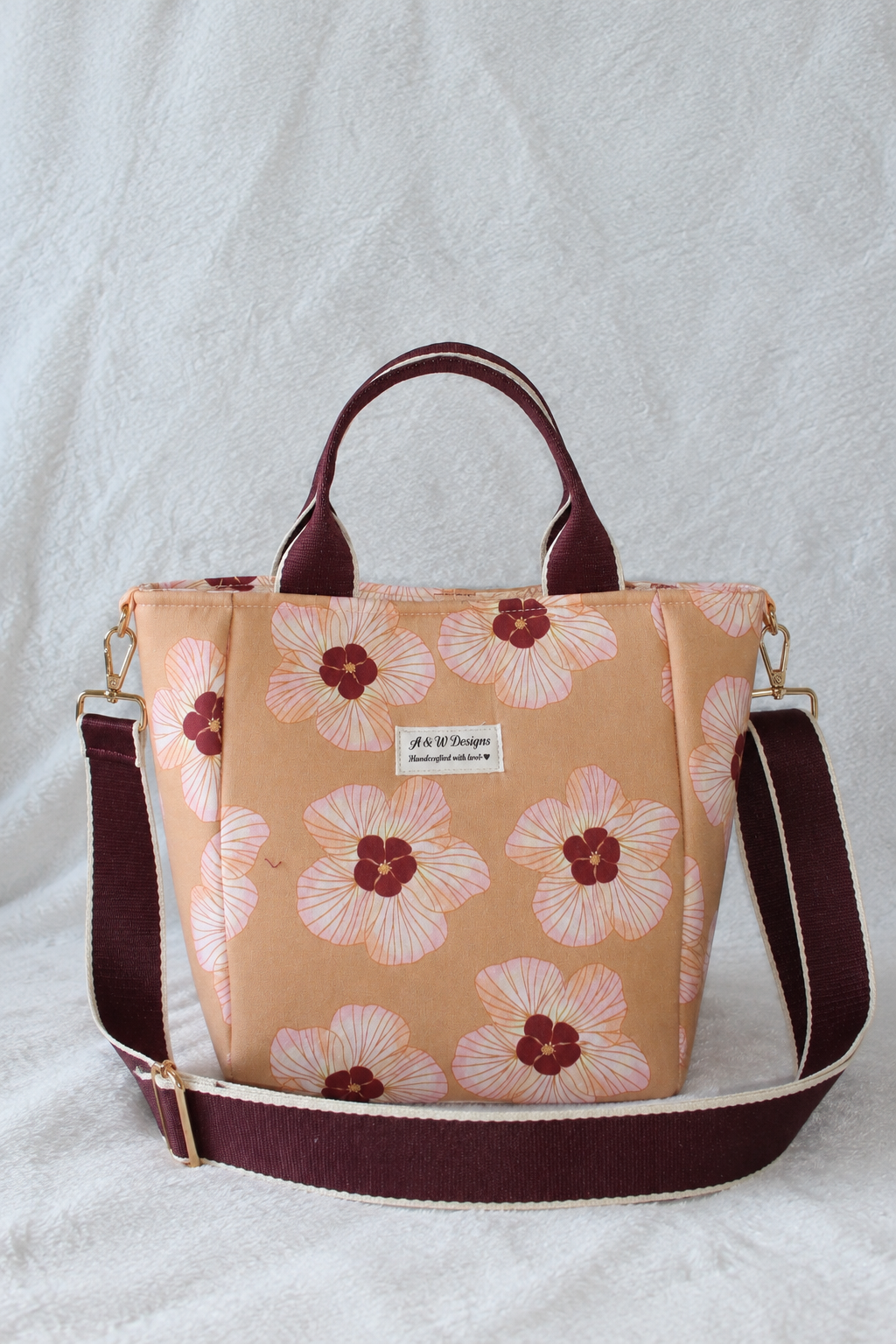 Beige Hua Mini Cross Body Purse