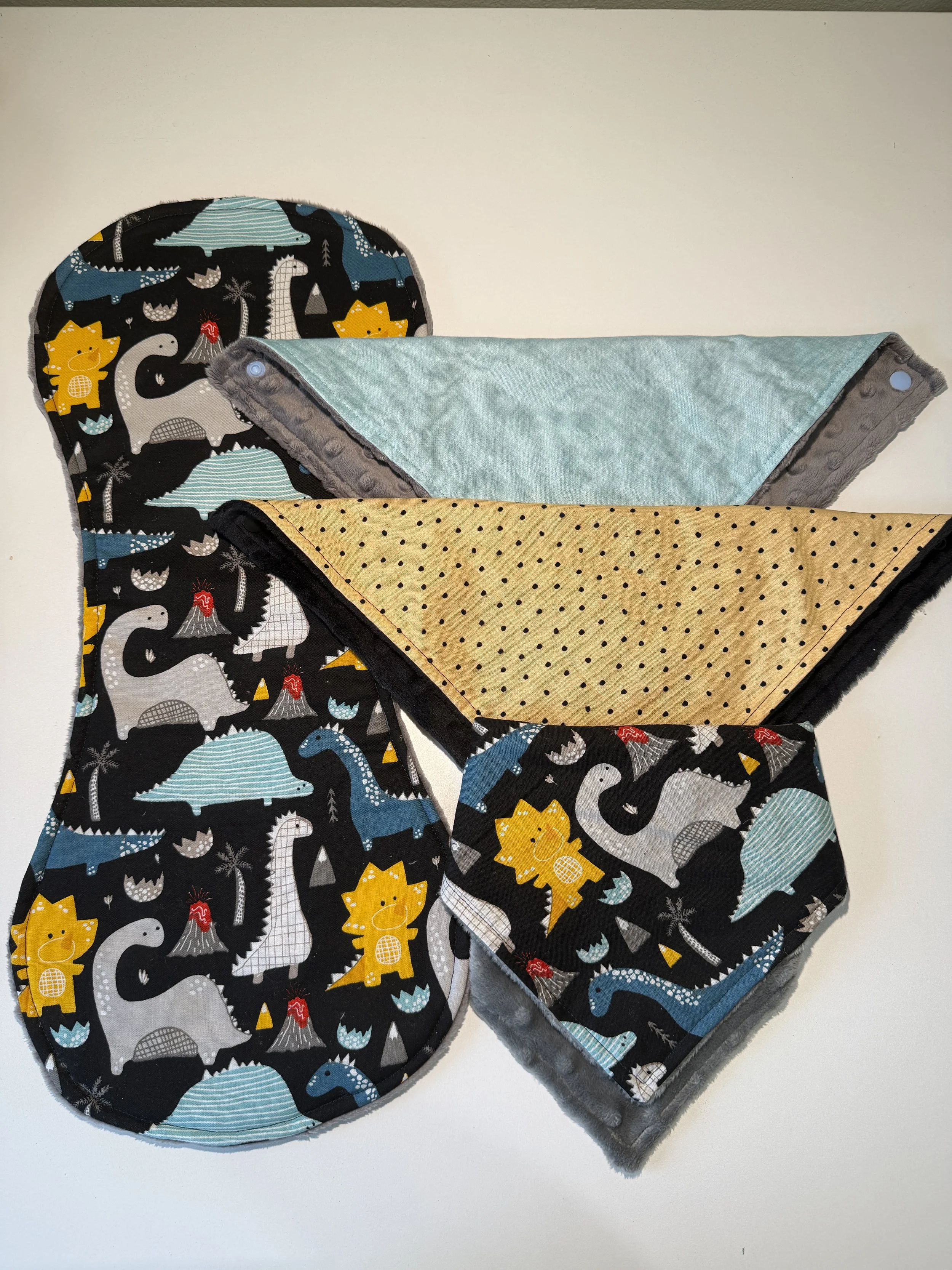 Dinosaurs Bib & Burp Cloth Set