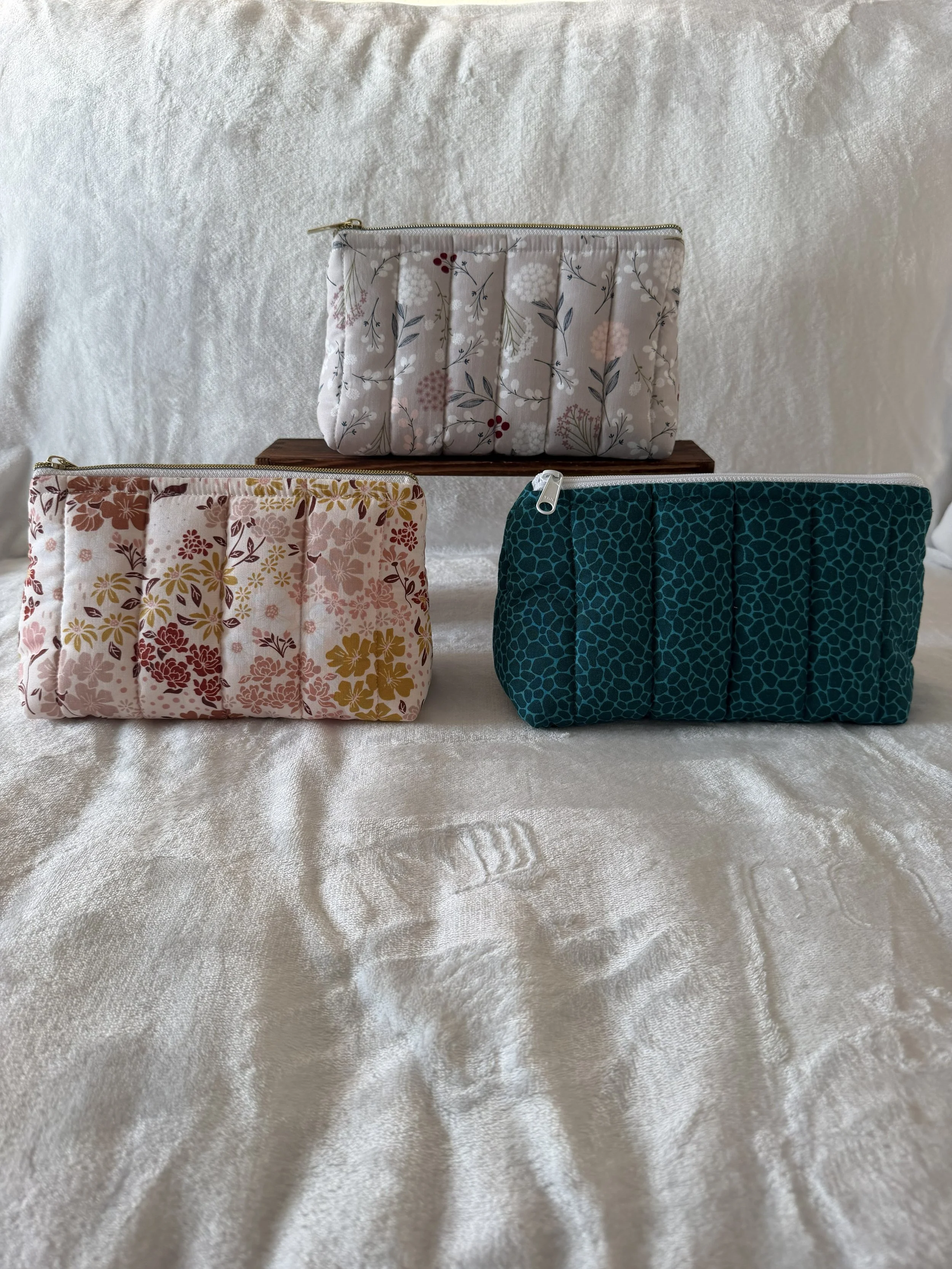 Variety Quilted Cosmetic Pouches