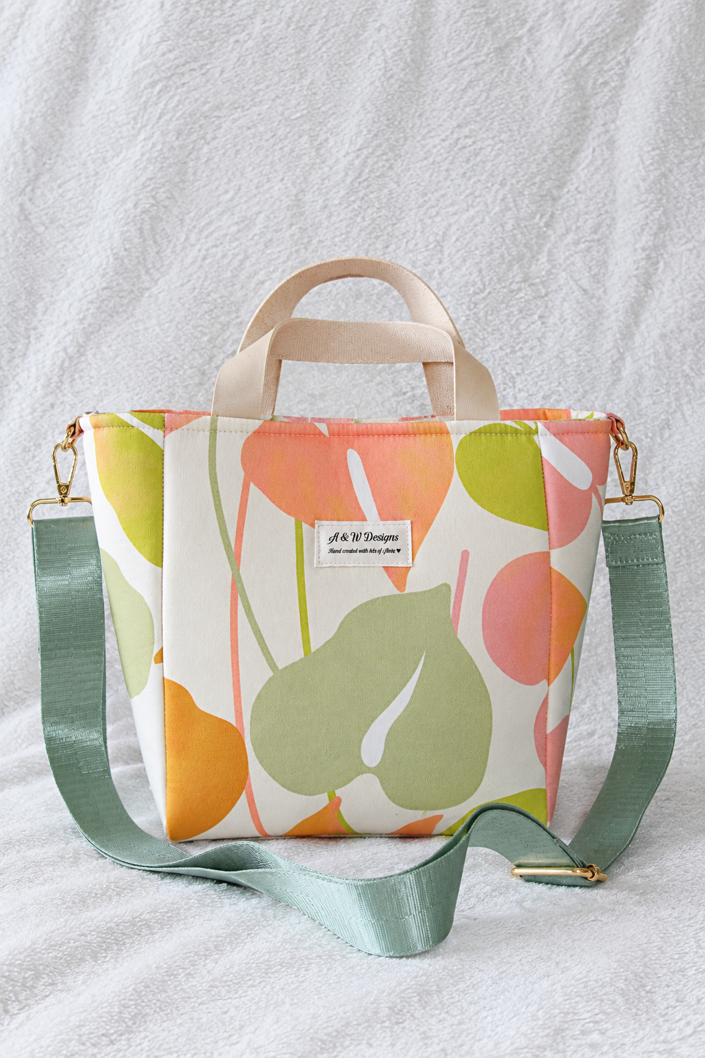 Colorful Anthurium Mini Cross Body Purse