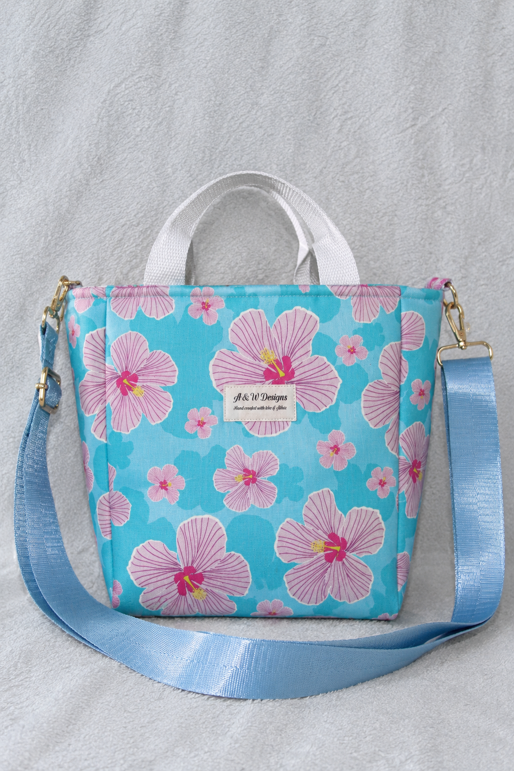 Pink Floral Mini Cross Body Purse