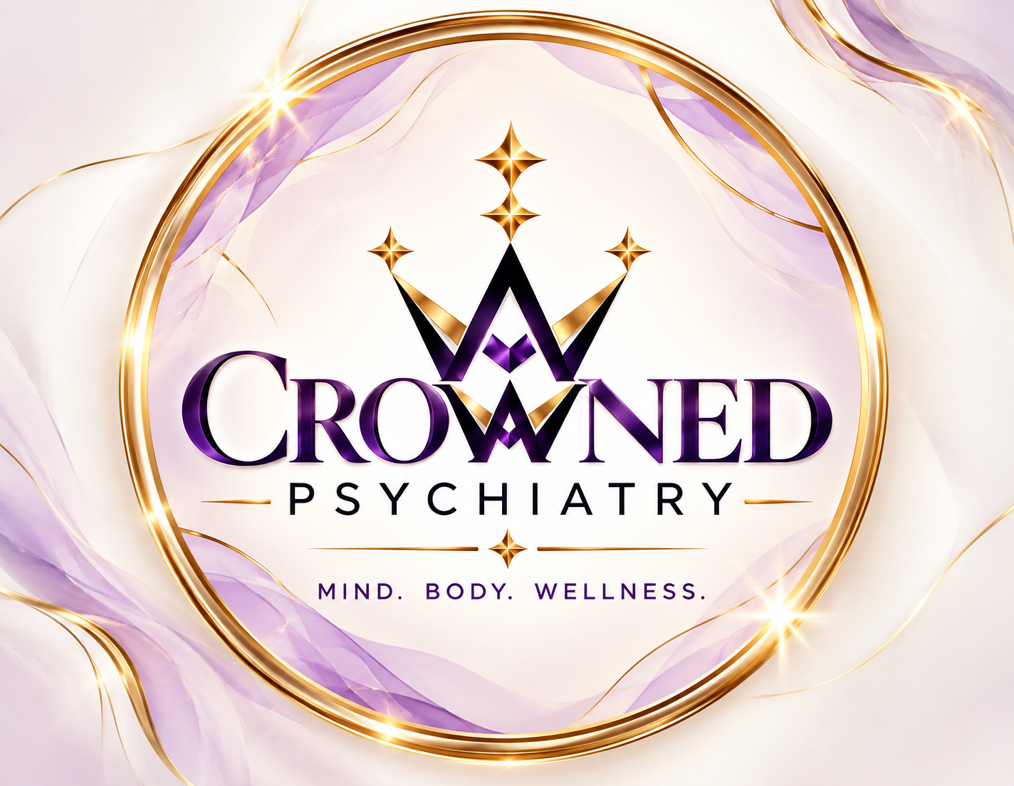 Crowned Psychiatry wellness emblem