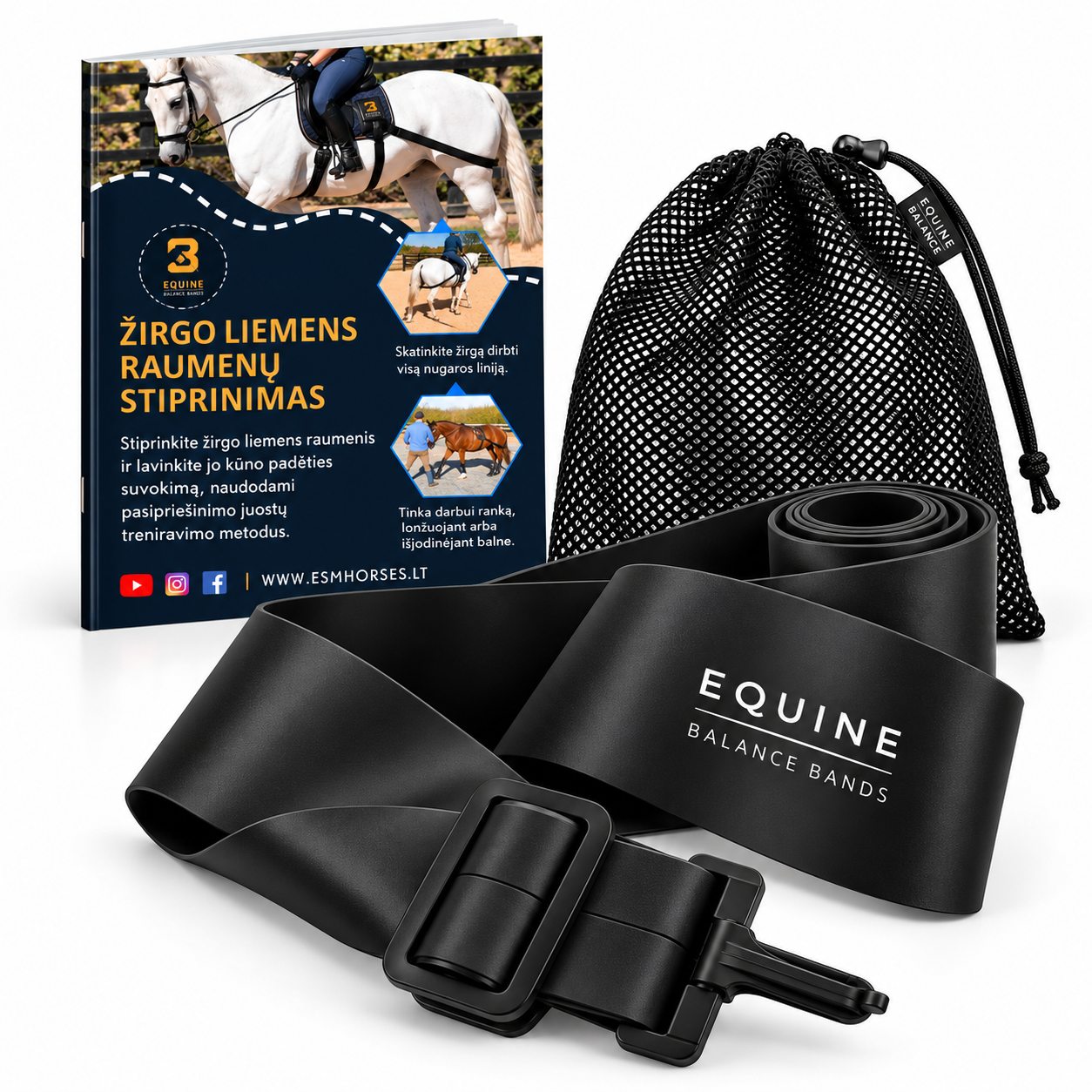 Equine - lonžavimo juosta žirgams ir poniams