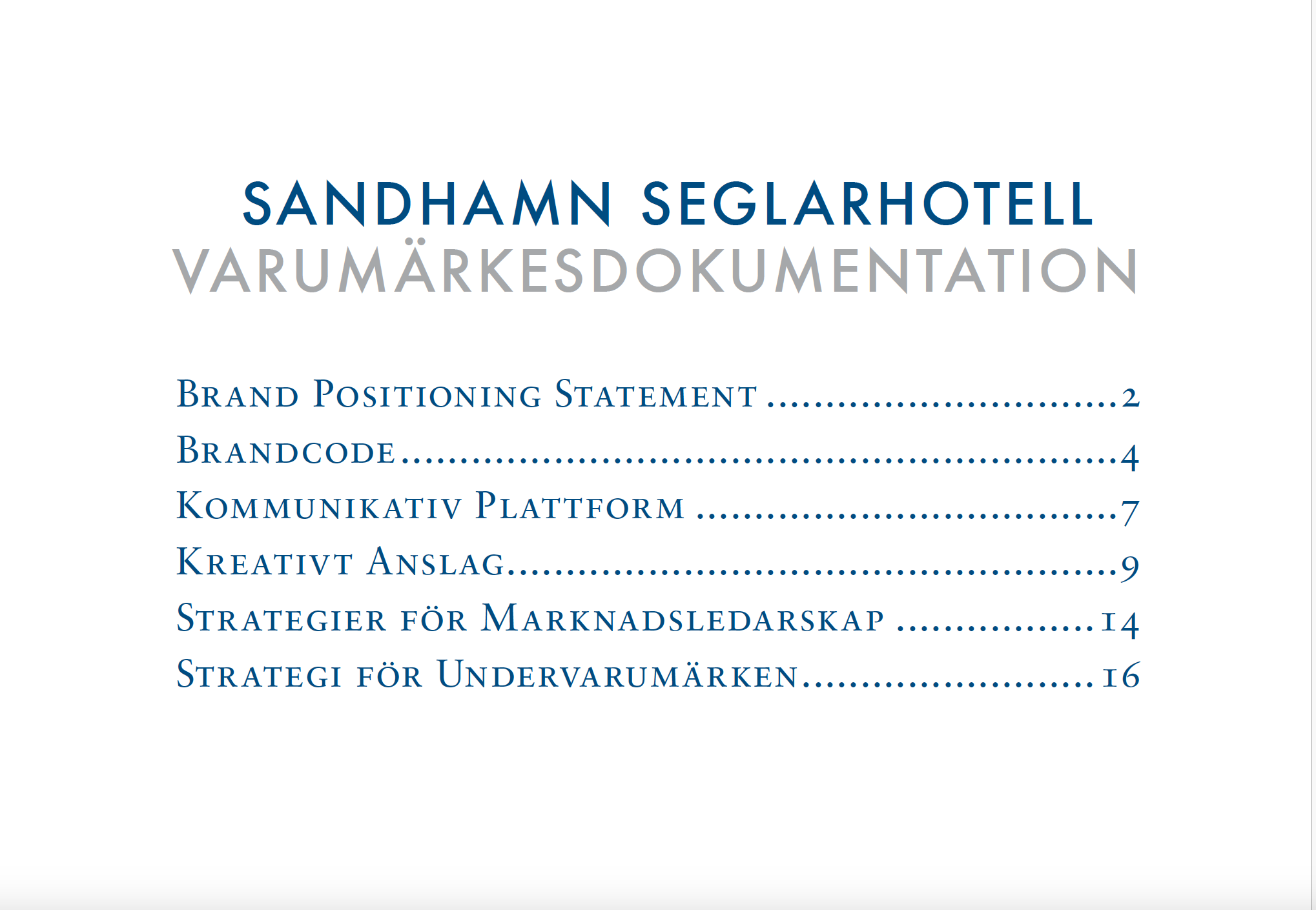 SANDHAMN SEGLARHOTELL
Brand identity, copy.