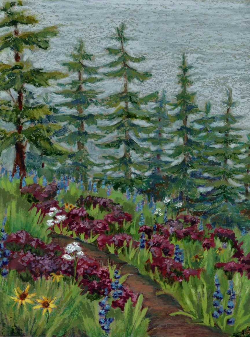 "Red Heather Ridge" signed art print