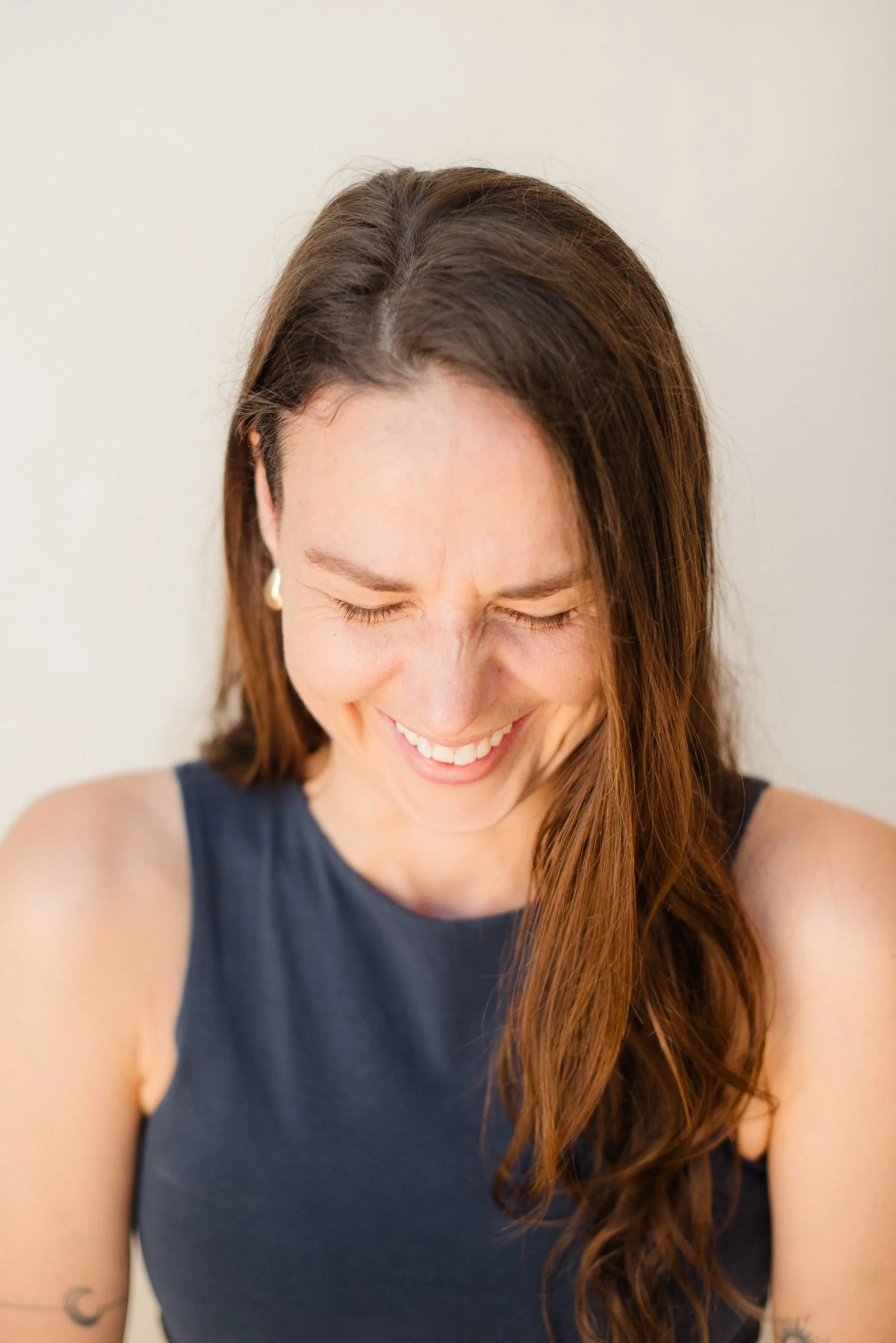 Larissa Van de Bilt laughing, portrait