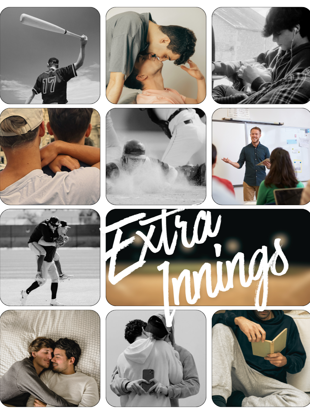 EXTRA INNINGS | ADULT ROMANCE |                            

A beloved English teacher and a former baseball golden boy reunite ten years after heartbreak, only to discover that teaching someone how to stay is harder than teaching them how to teach.