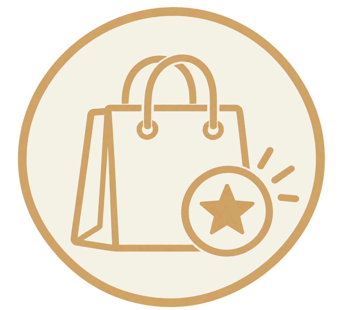 Shopping bag icon representing curated wardrobe recommendations for the Sheridonna Designs Closet Refresh service.