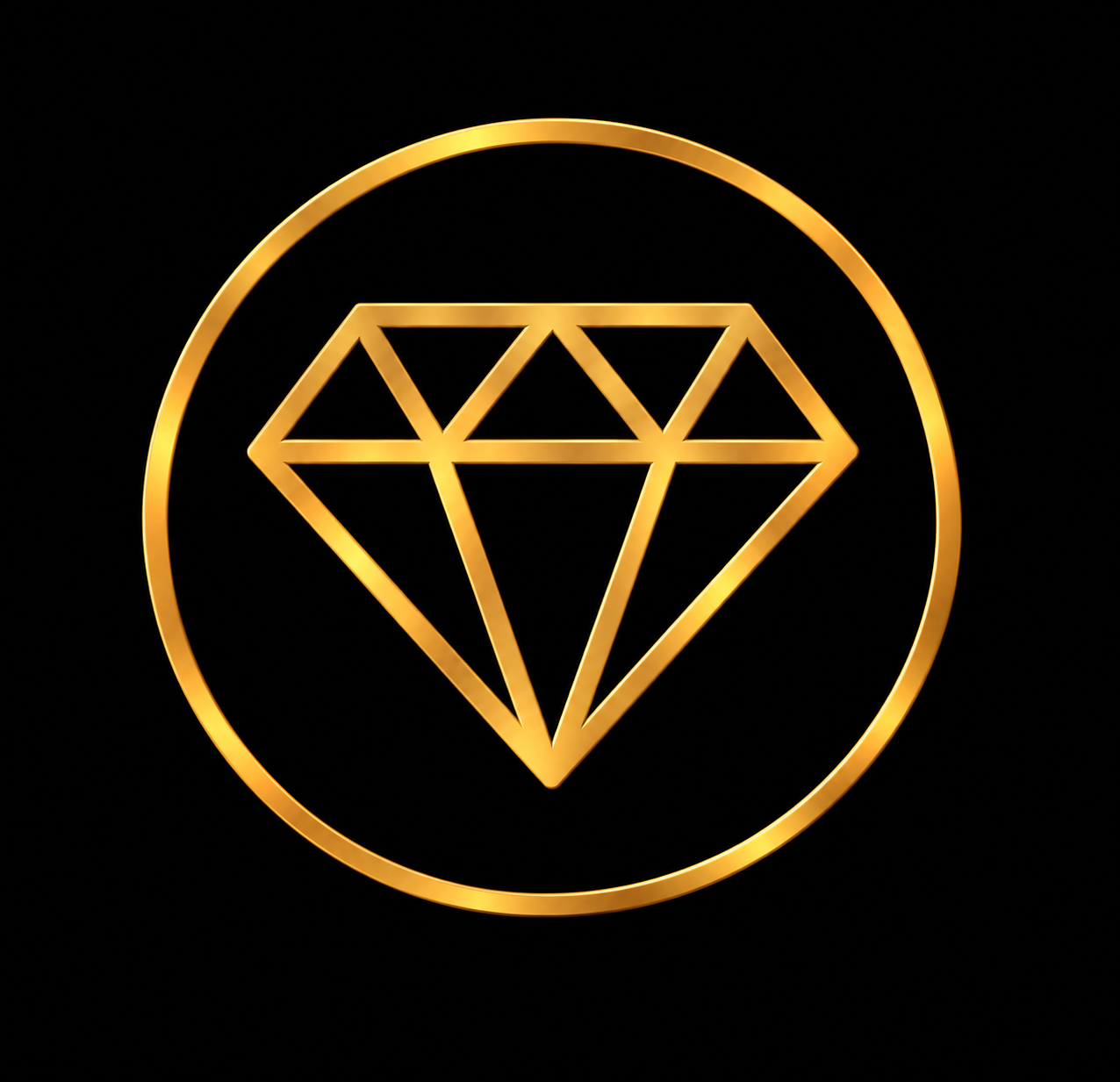 Gold diamond icon representing creative empowerment and confidence at Unity Fashion Institute.