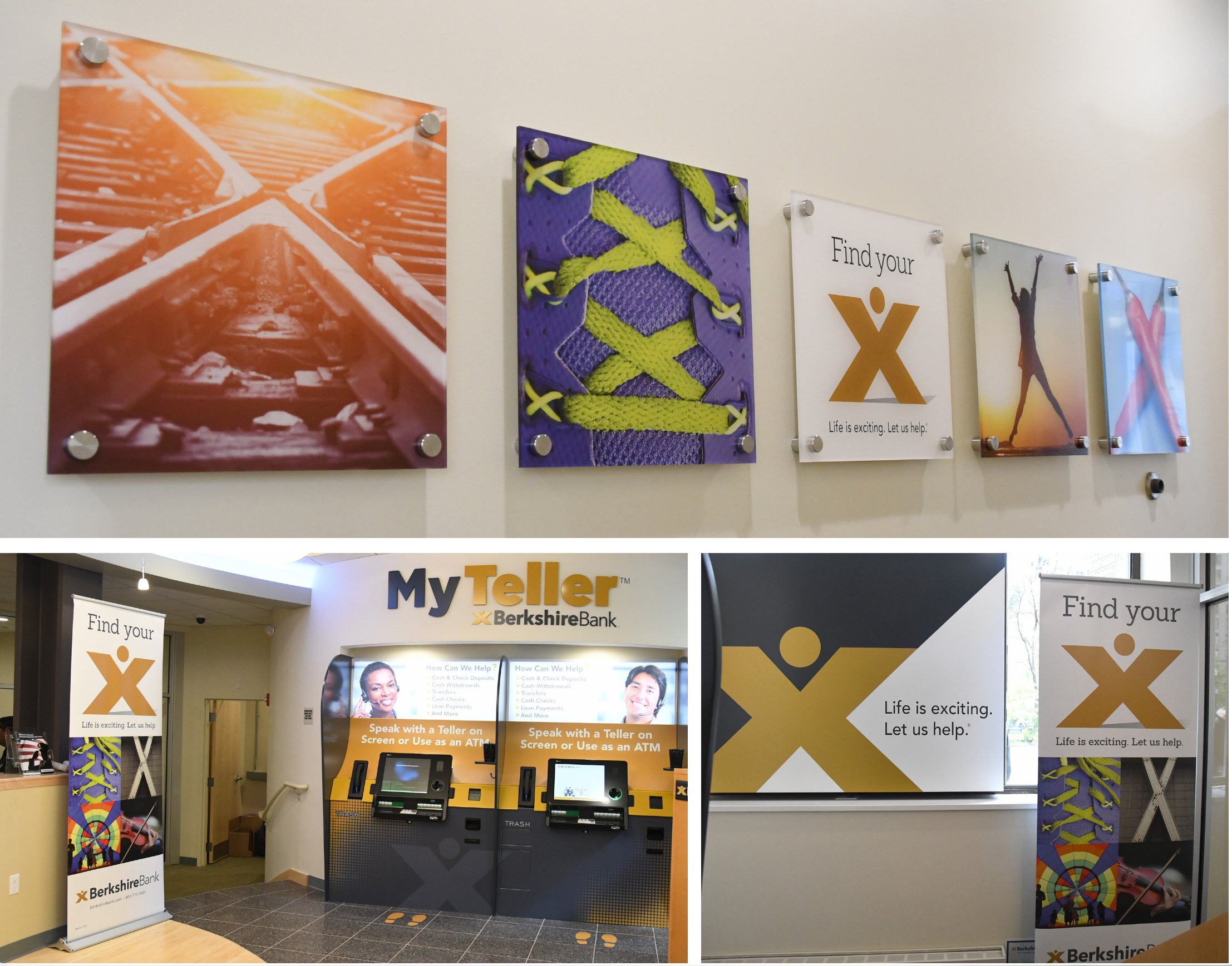 Berkshire Bank 'Find Your X' Environmental Graphics - Art Direction and Design