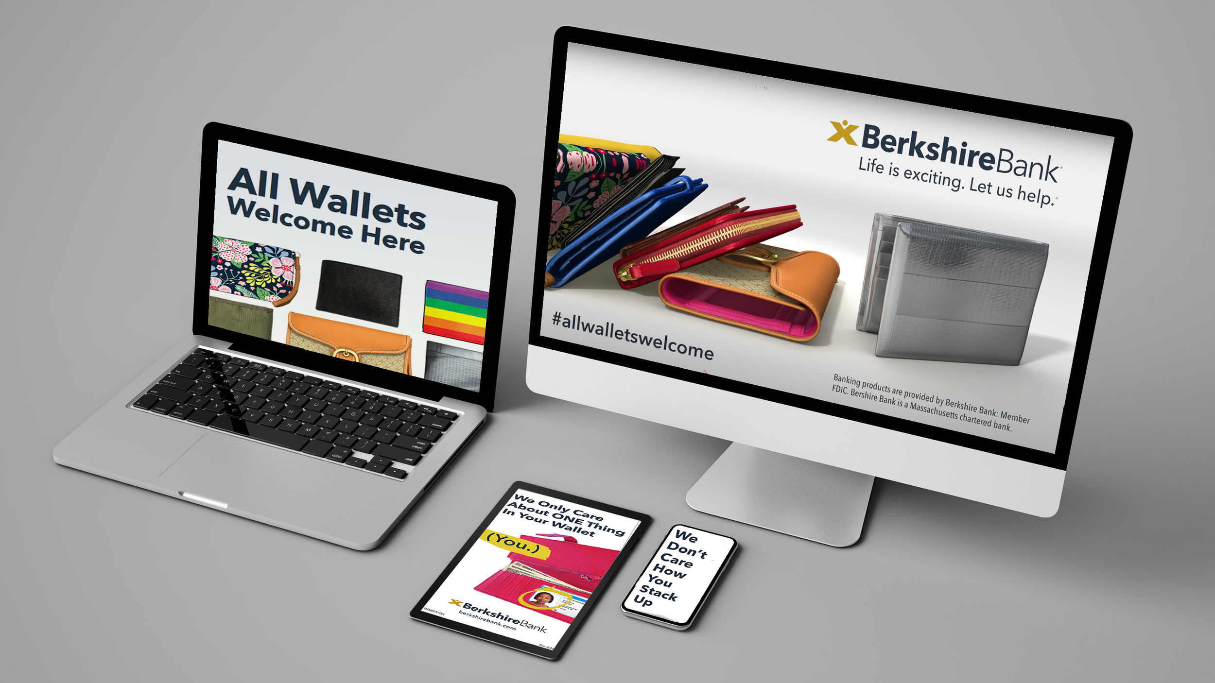 Berkshire Bank 'All Wallets Welcome Here Campaign' - Art Direction & Design