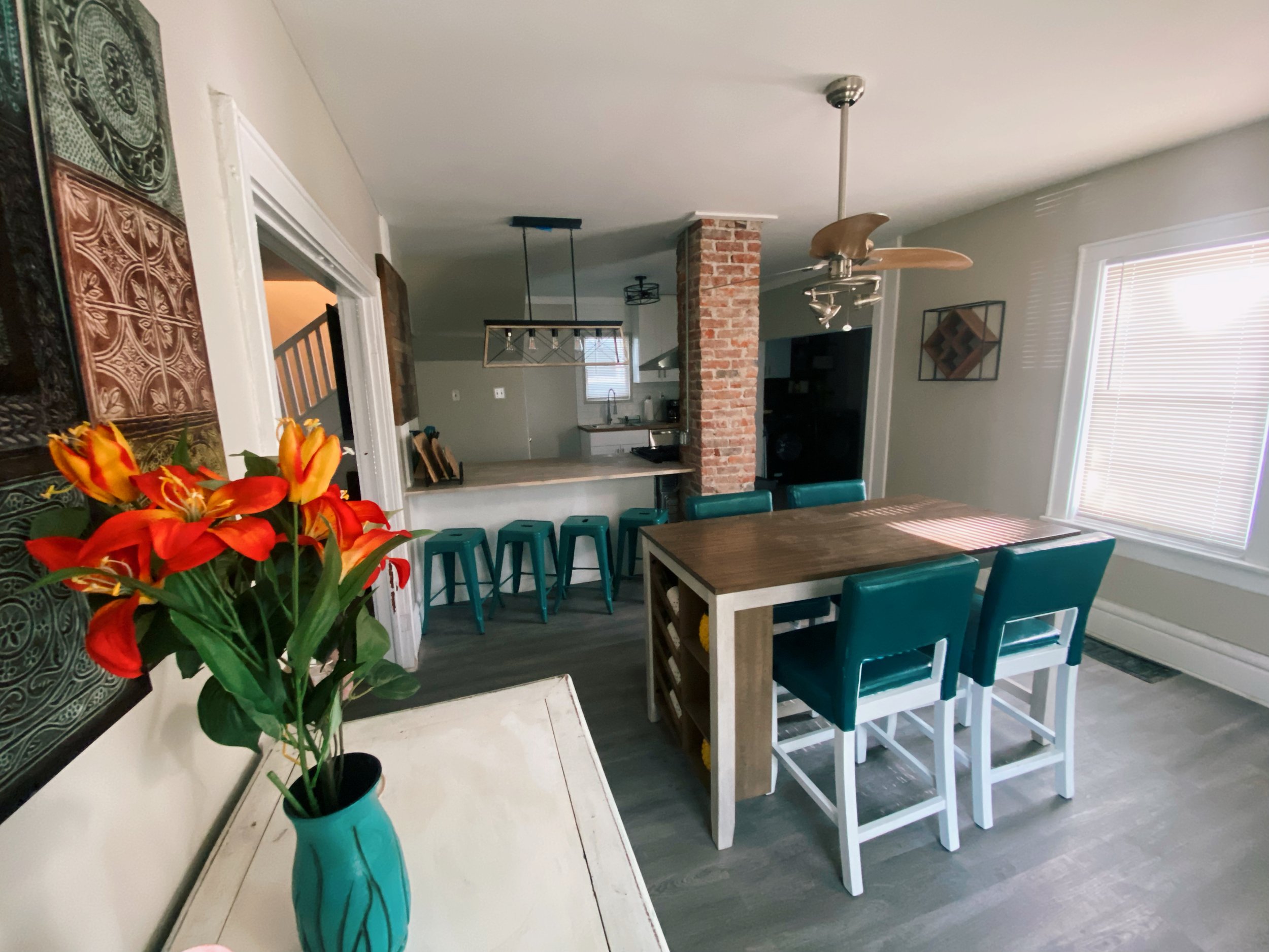 After renovation of a single-family furnished rental property in downtown Columbus, Ohio.