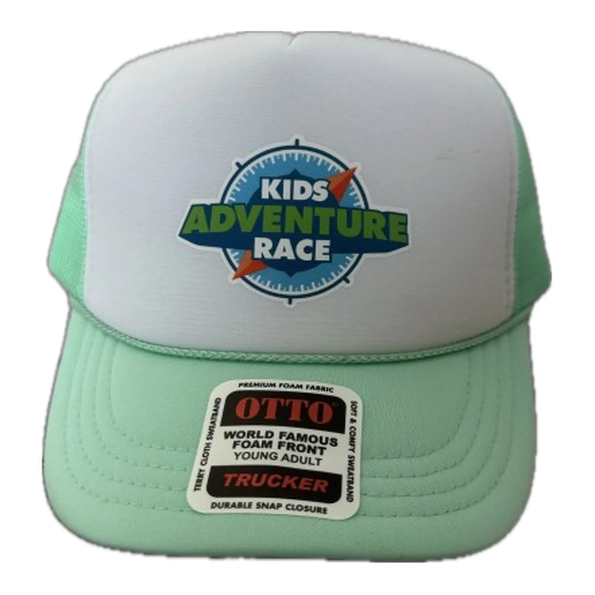 Kids Adventure Race Mint Rope Foam Trucker Hat