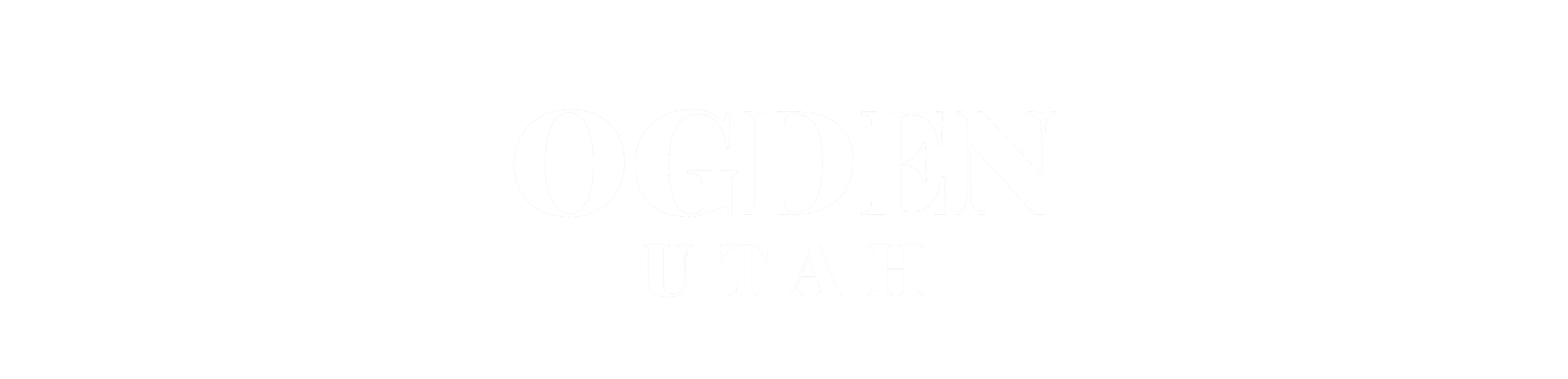 Text reading "Ogdens, Utah" in black letters against a white background.