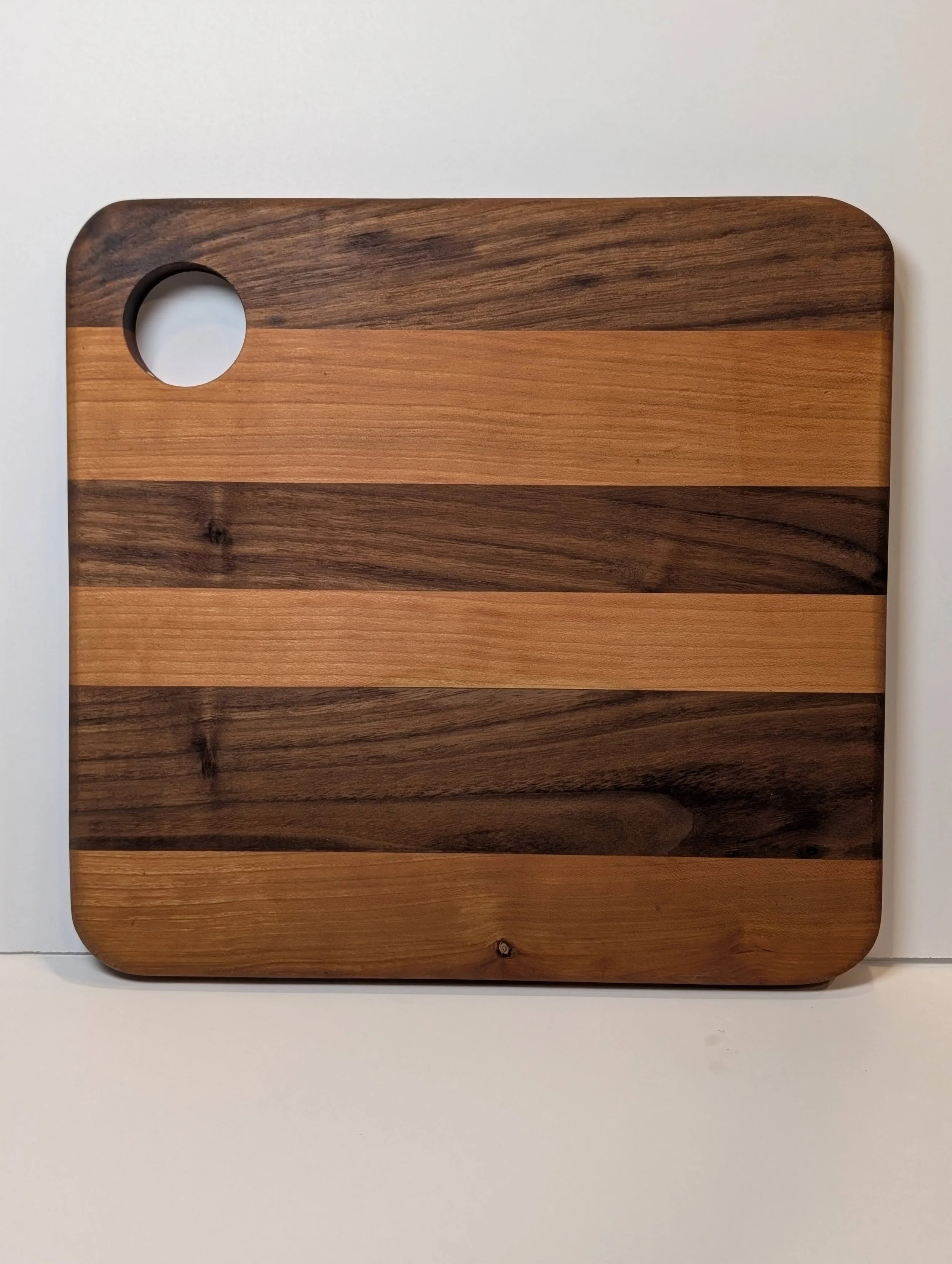 Small Two Wood Cutting Board with Hole