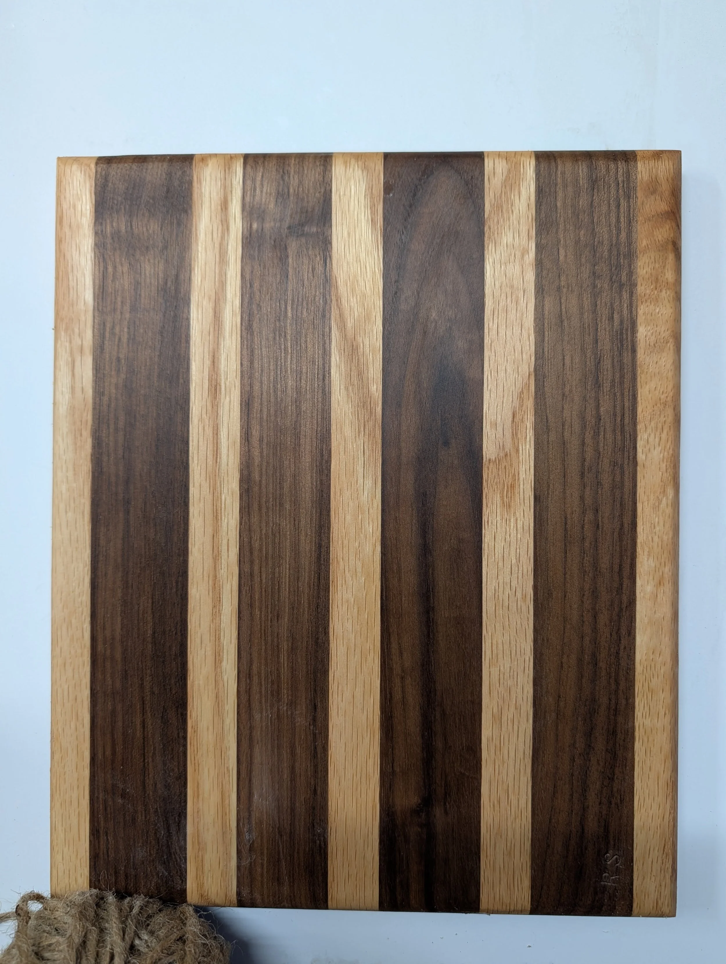 Elegant Oak and Walnut Cutting Board