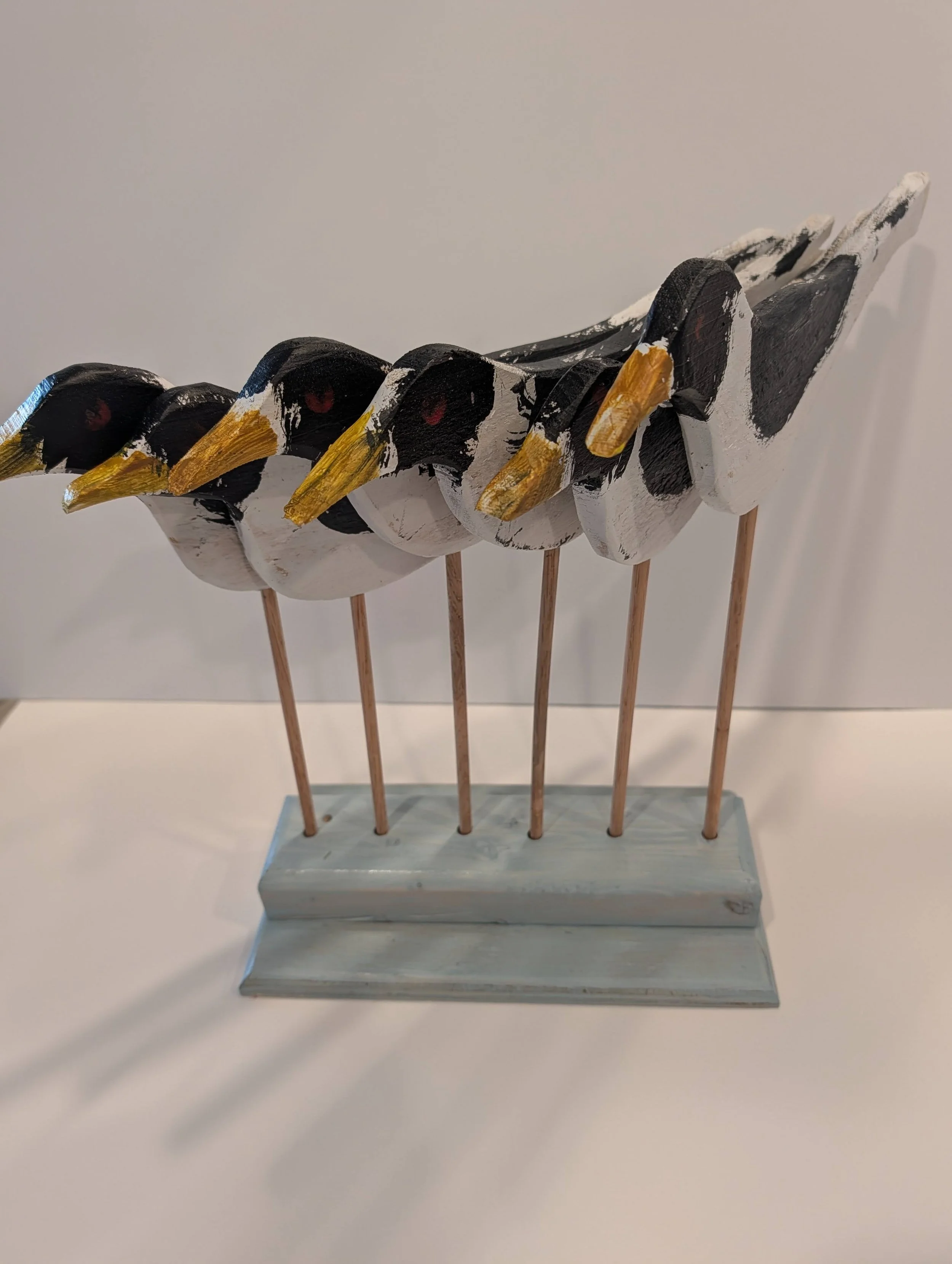 Handcrafted Seagull Ensemble Decor