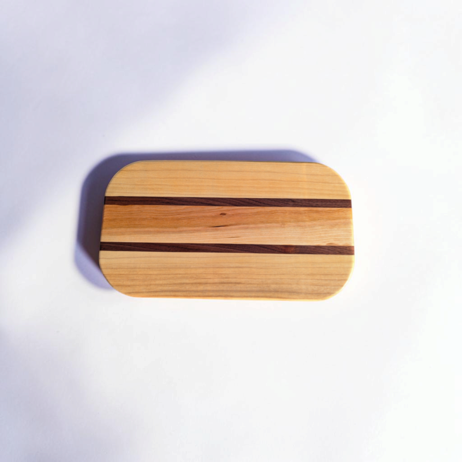 Elegant Striped Wood Cutting Board