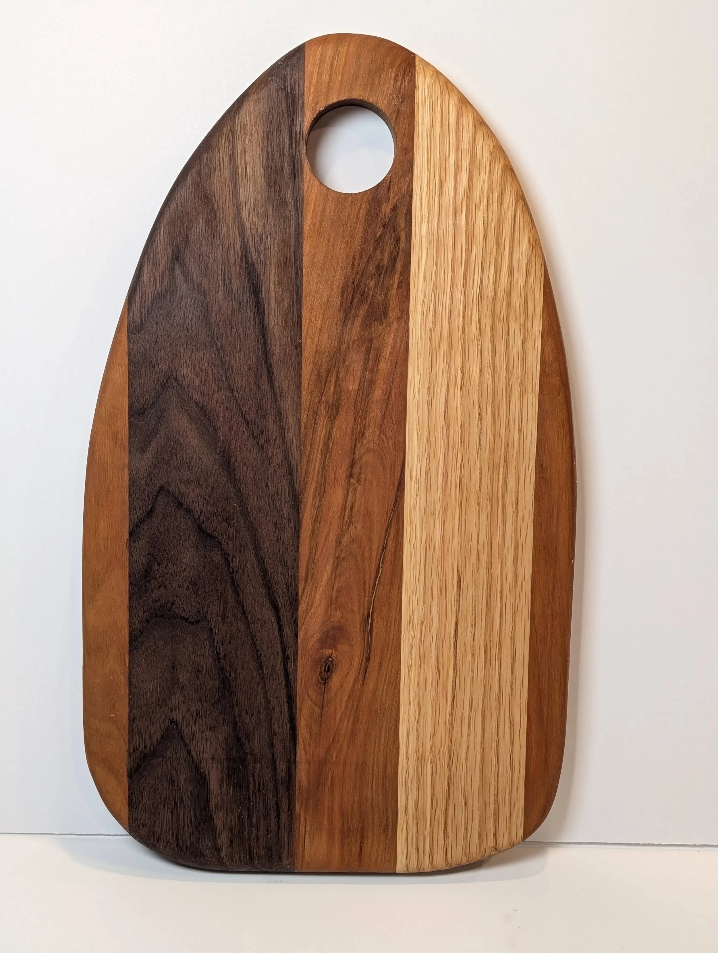 Multi-Tone Tear-Drop (Sorta) Hardwood Cutting Board