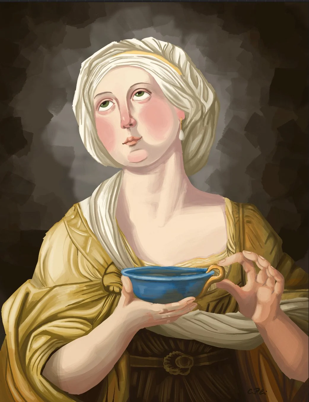 Humble Woman Portrait Print