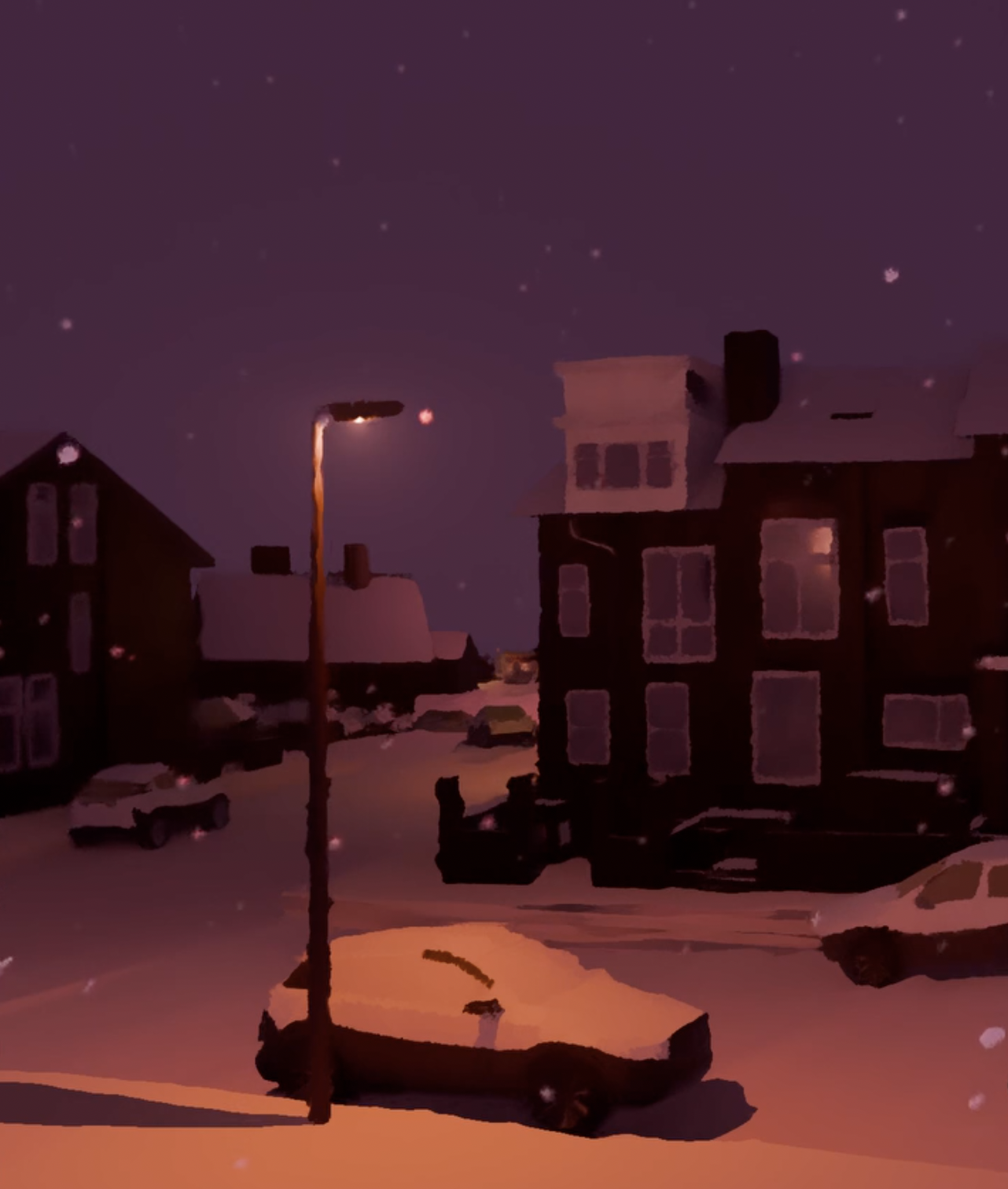 snowy night