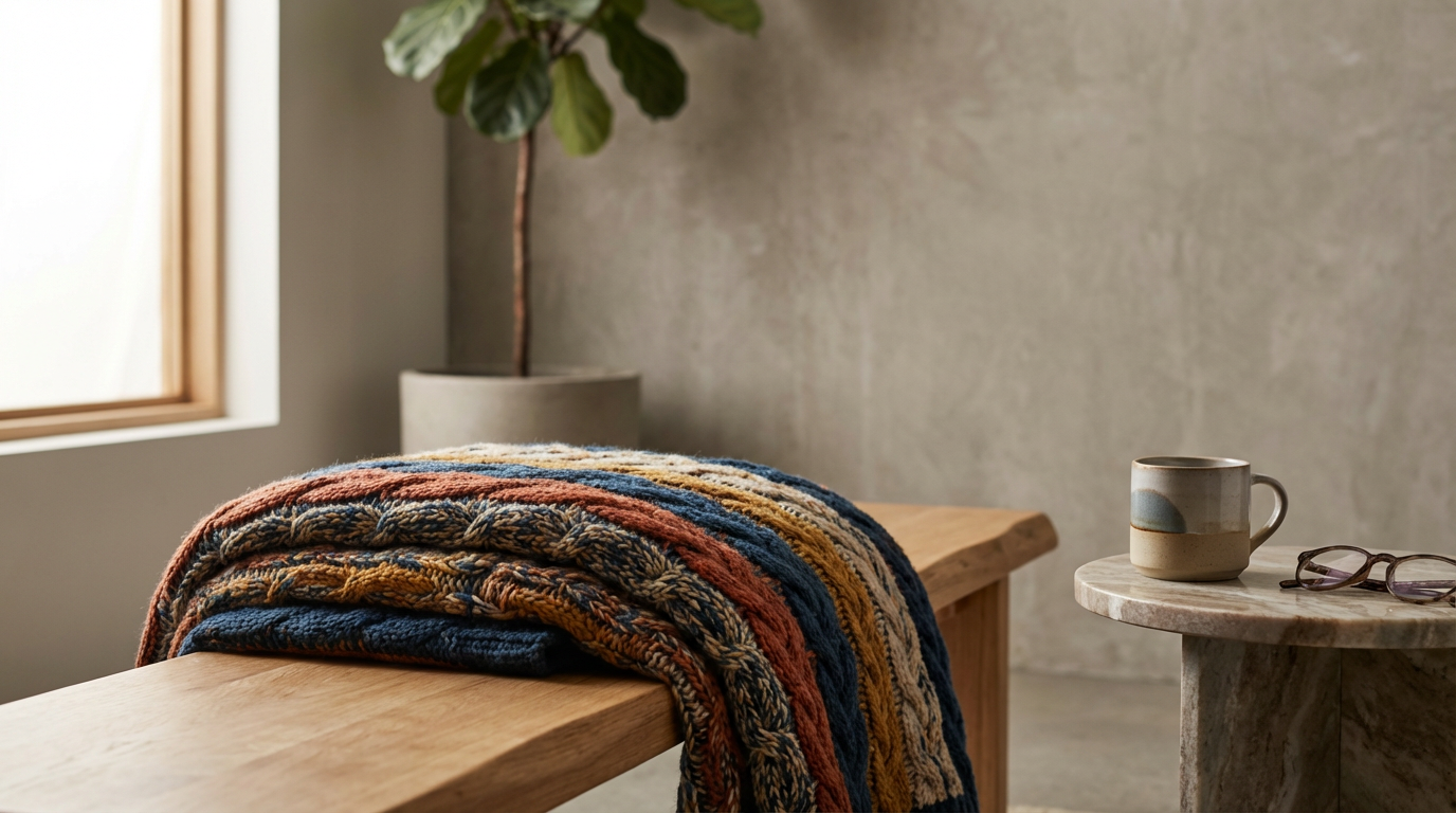 Knitted Throw Blanket