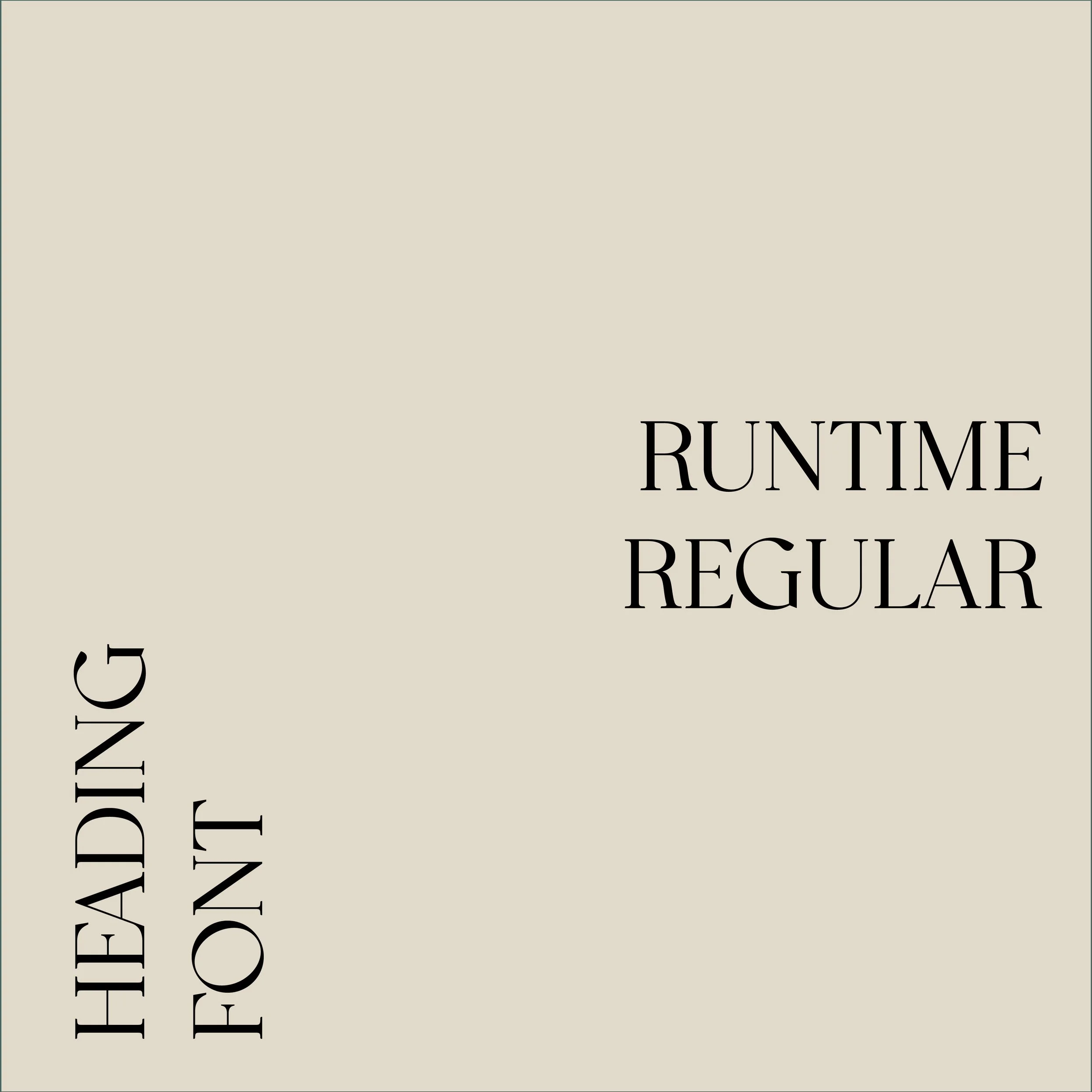 Typographie Runtime Regular