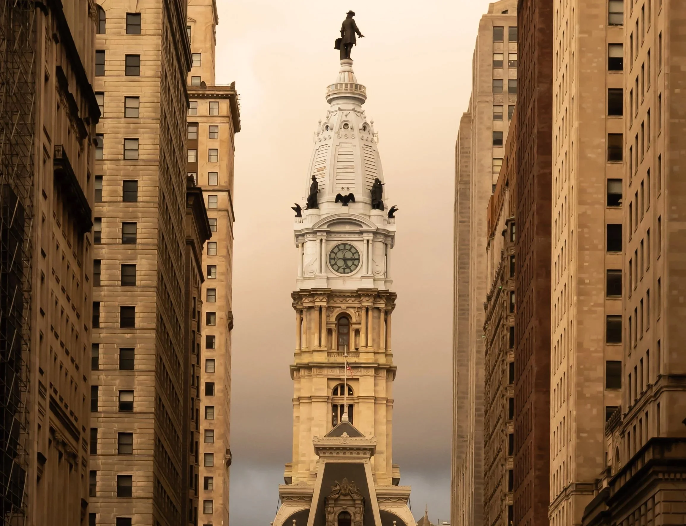 Philadelphia City Hall in Storm