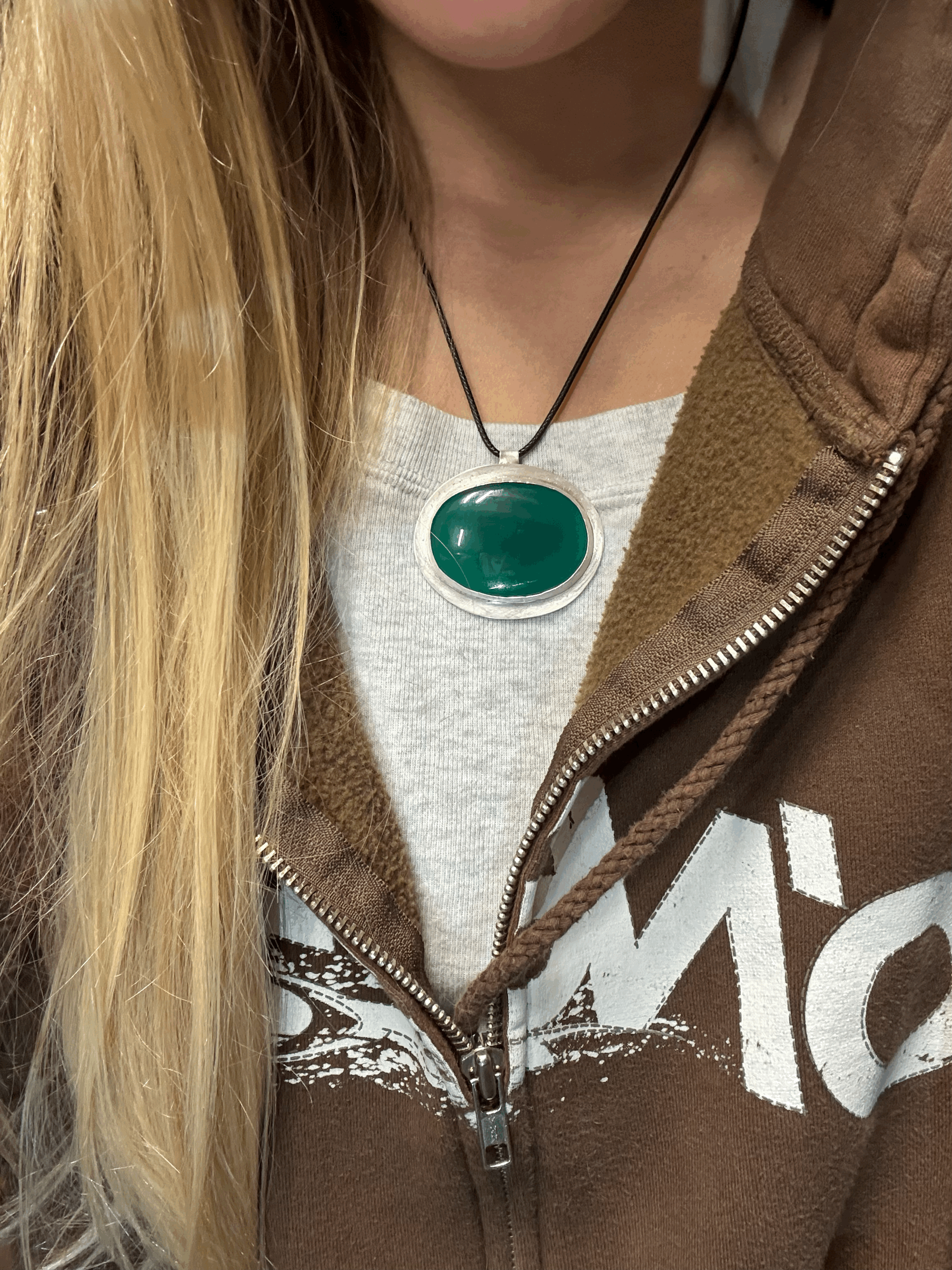 GREEN AGATE NECKLACE