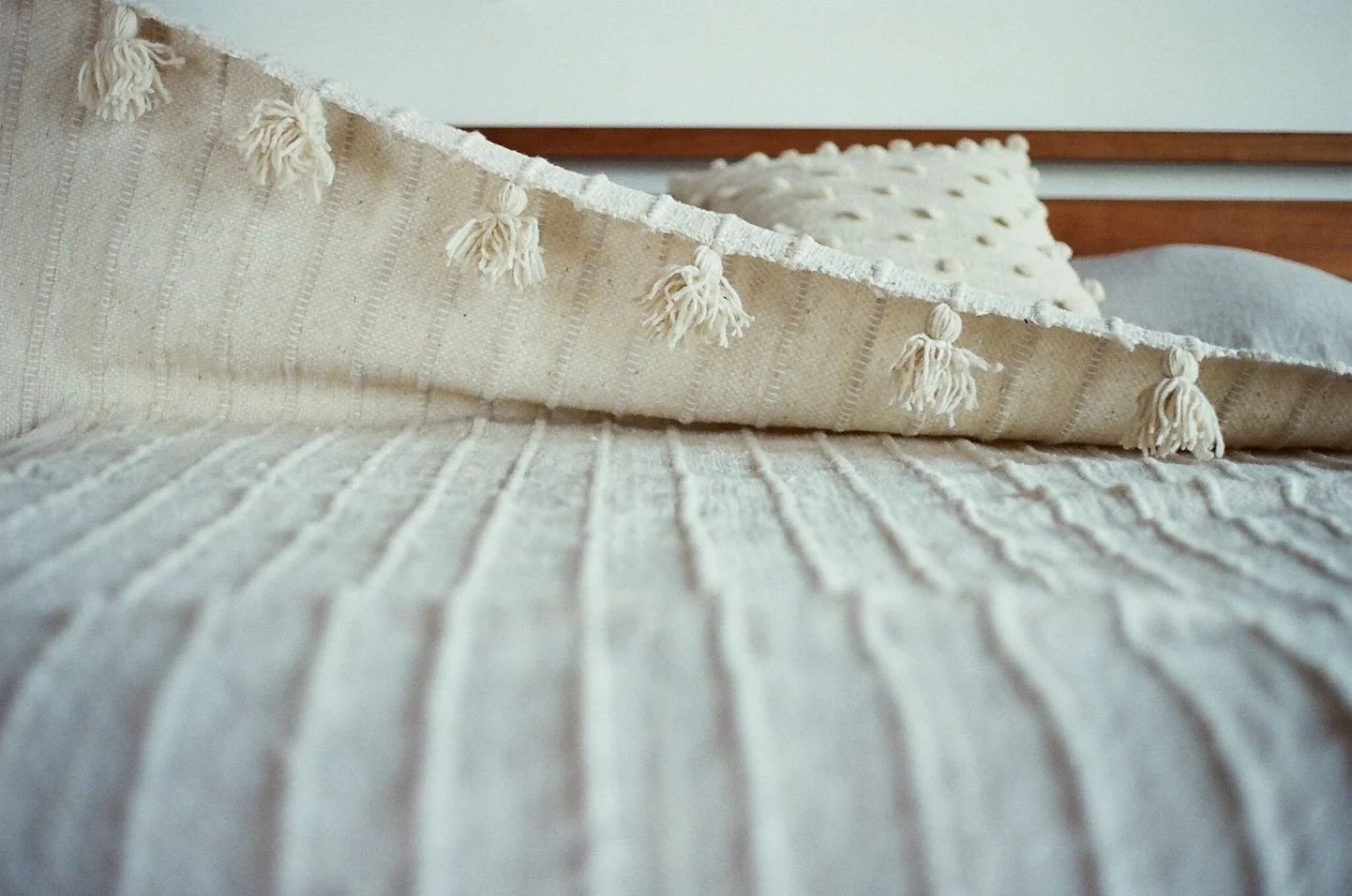 Artist Alyson Fox photographed Mexchic Mexican textile collection in Austin Texas