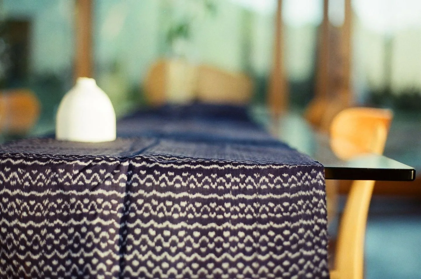 Artist Alyson Fox photographed Mexchic Mexican textile collection in Austin Texas
