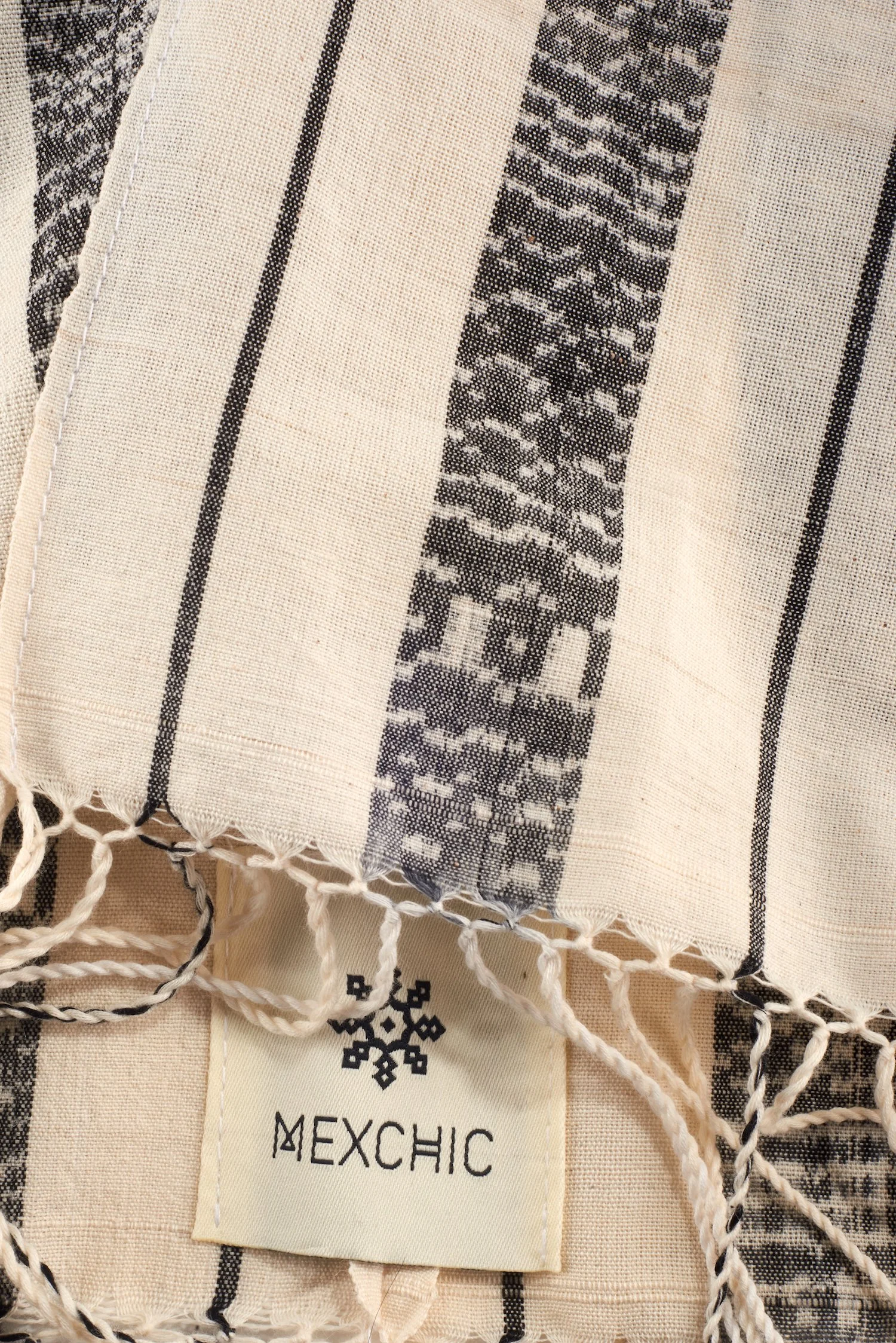 handwoven craft cotton embroidery macrame fringe rebozo shawl mexico mexican oaxaca chiapas toluca tenancingo estado de mexico highend highfashion moda textiles artisan artisanal natural dyes botanical dyes blue black plaid check blouse poncho top sh