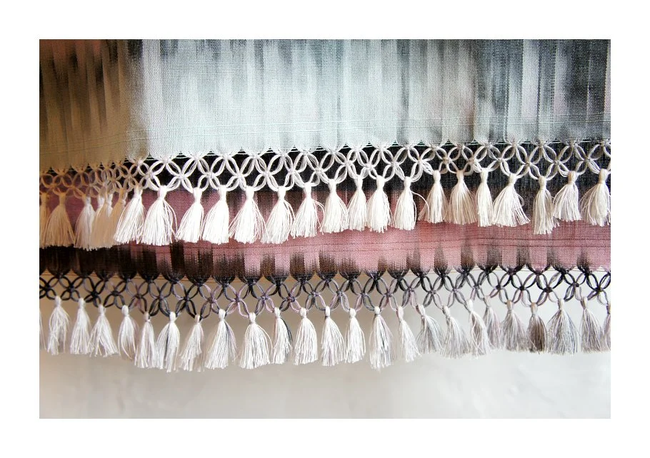 handwoven craft cotton embroidery macrame fringe rebozo shawl mexico mexican oaxaca chiapas toluca tenancingo estado de mexico highend highfashion moda textiles artisan artisanal natural dyes botanical dyes blue black plaid check blouse poncho top sh